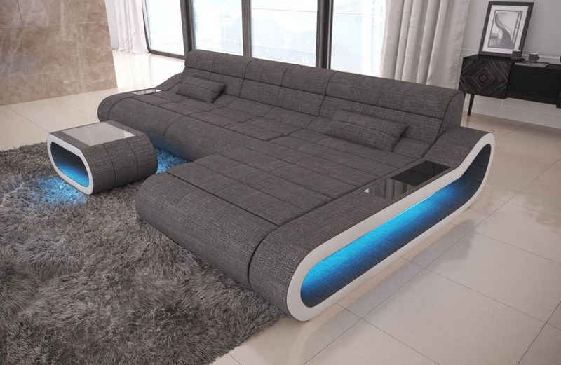 Sofa Dreams Ecksofa »Concept H«, L Form Stoffsofa mit LED, Designersofa mit ergonomischer Rückenlehne