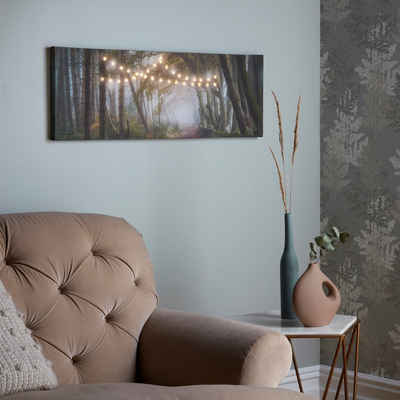 Art for the home LED-Bild Waldspaziergang LED 30x90cm, (1 St)