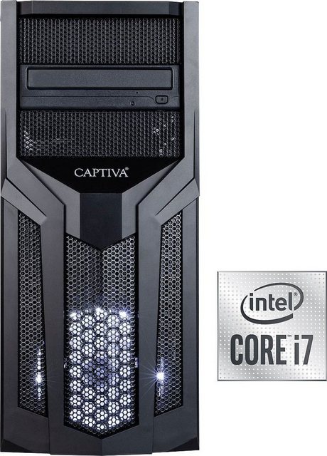 CAPTIVA G12IG 20V1 Gaming-PC (Intel Core i7 10700F, GTX 1660 Ti, 16 GB RAM, 1000 GB HDD, 960 GB SSD, Luftkühlung)