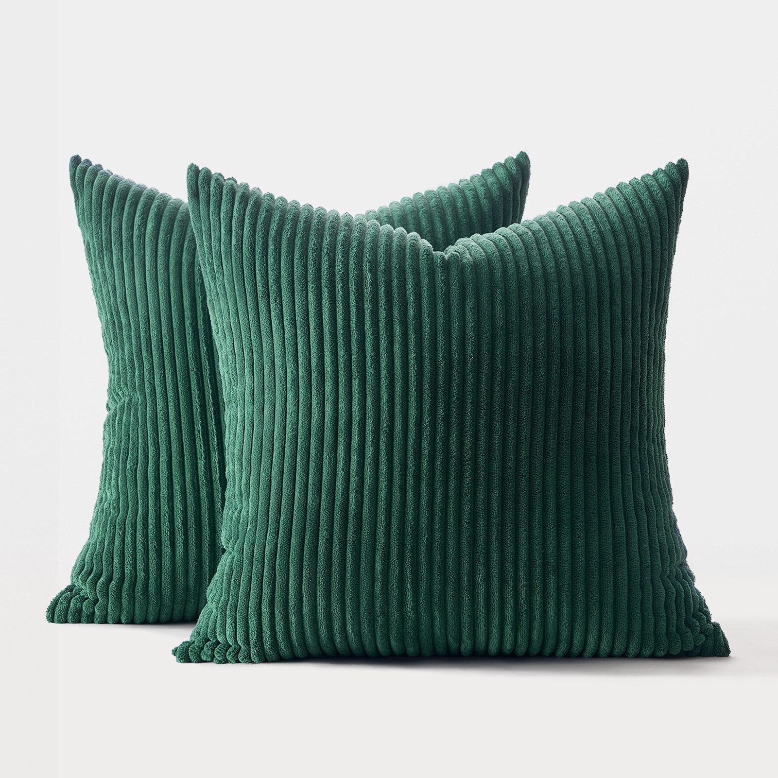 Topfinel Kissenbezug gestreiftes Muster,2er Set Kissenhülle Dekokissen Kissenbezug, Kordsamt 65x65 Sofakissen Couchkissen Zierkissenbezug Dekokissen – Bild 5 von 5