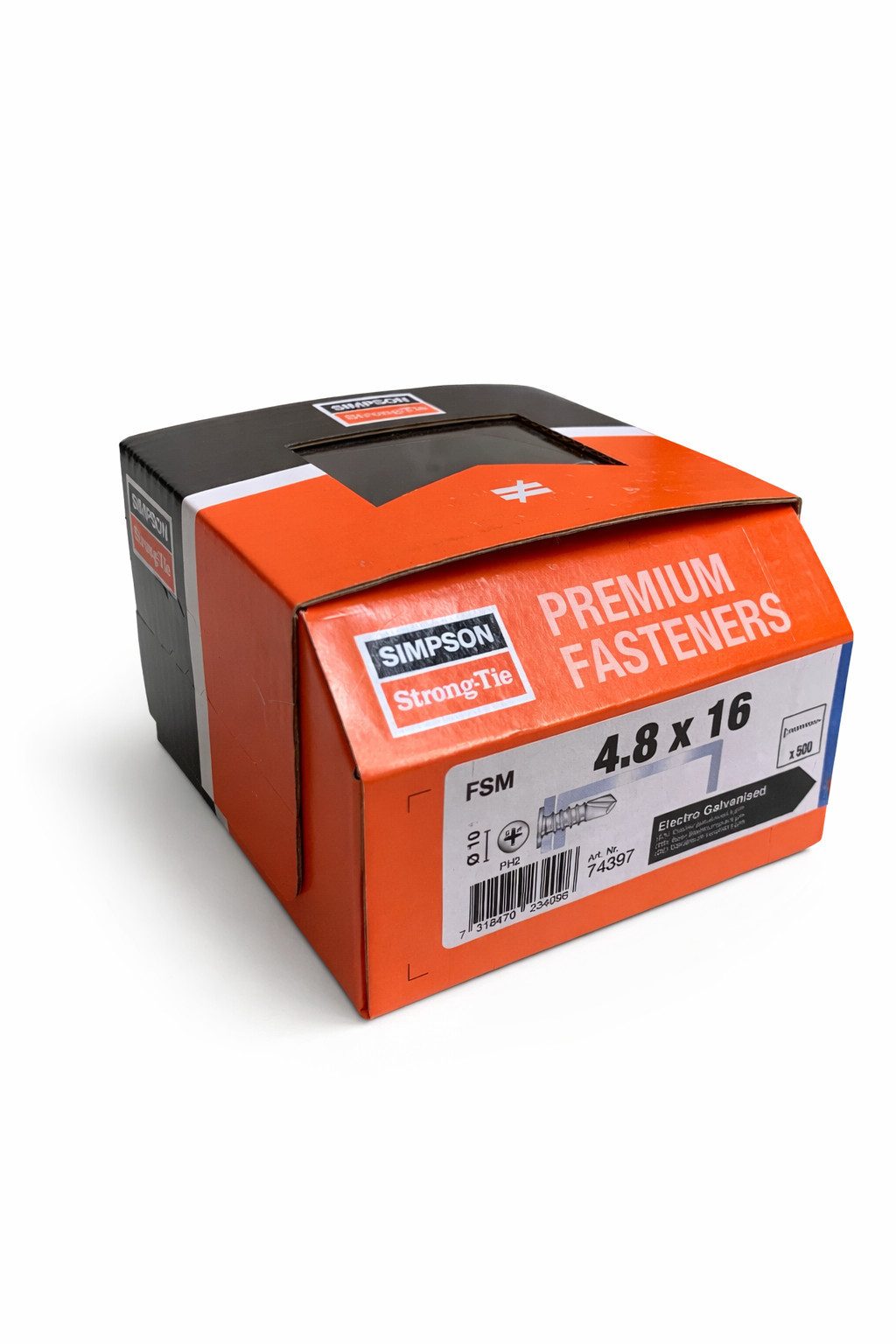 Simpson Strong-Tie® Schnellbauschraube für Gipskartonplatten verzinkt 4,8 x 16 mm, (500 St)