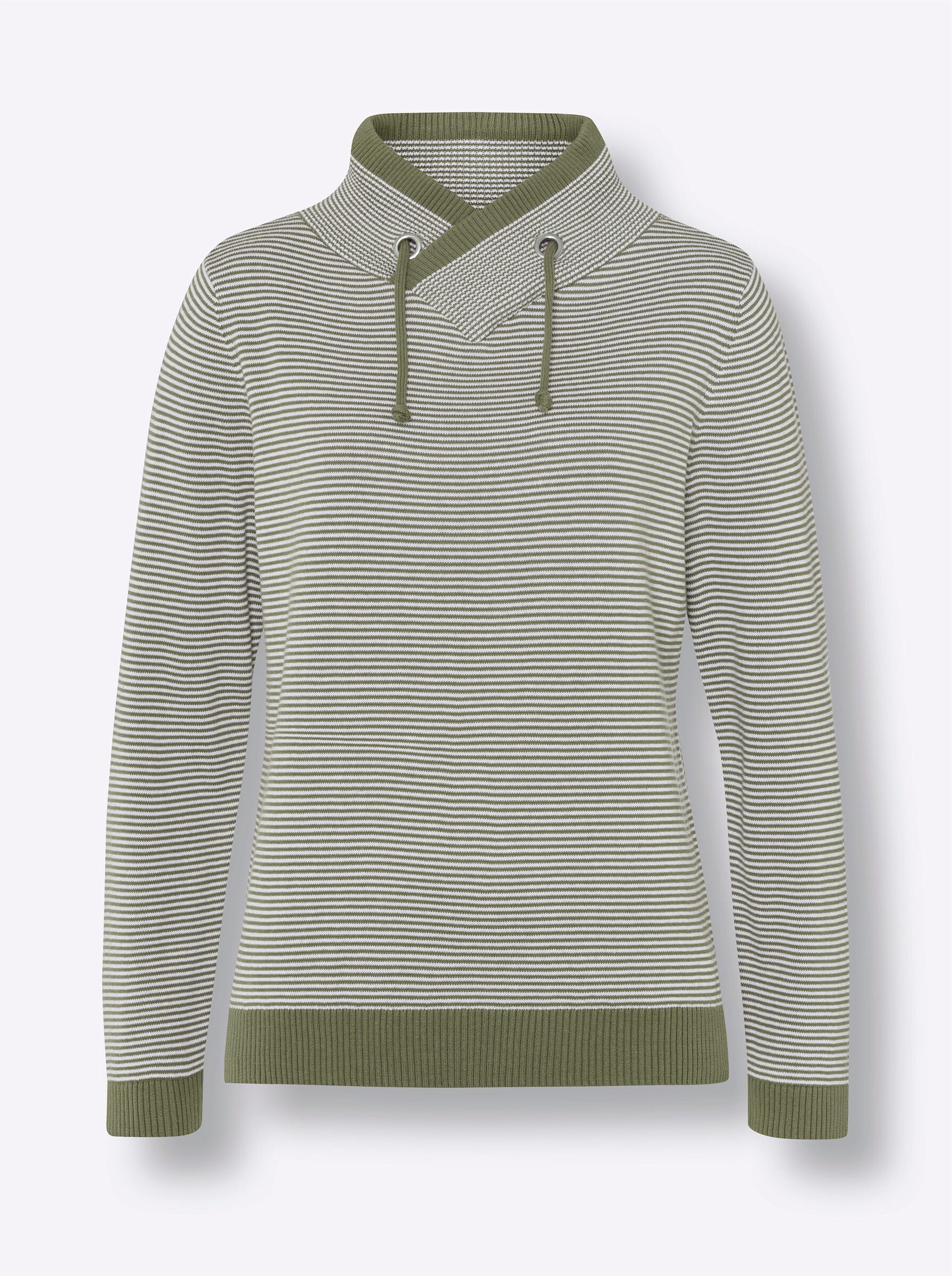 Sieh an! Strickpullover Langarm-Pullover .