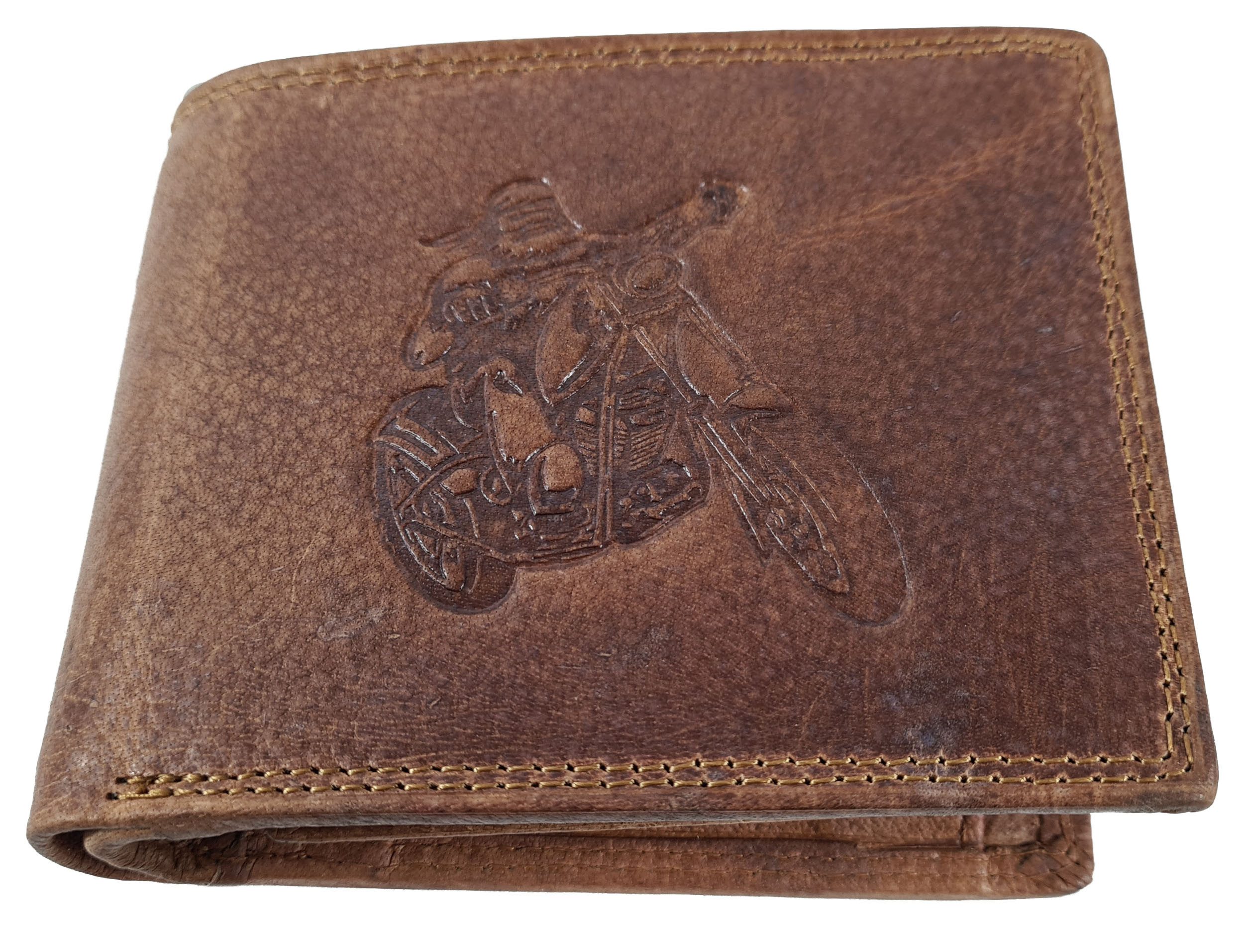 Einkaufszauber Geldbörse Echt Leder Geldbeutel Motorradfahrer - Biker Motor günstig online kaufen