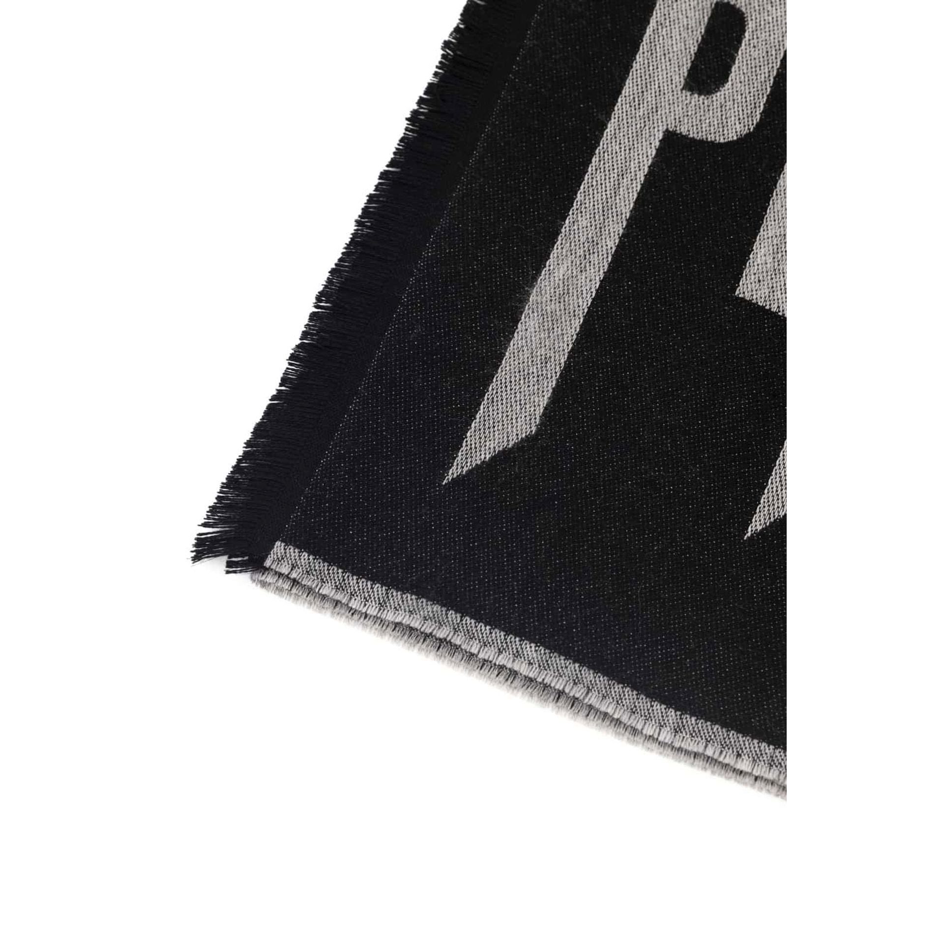 PHILIPP PLEIN Schal Schwarz-Grau, für Designs Philipp den Schal, modernen Exklusive Plein, Herren Mann