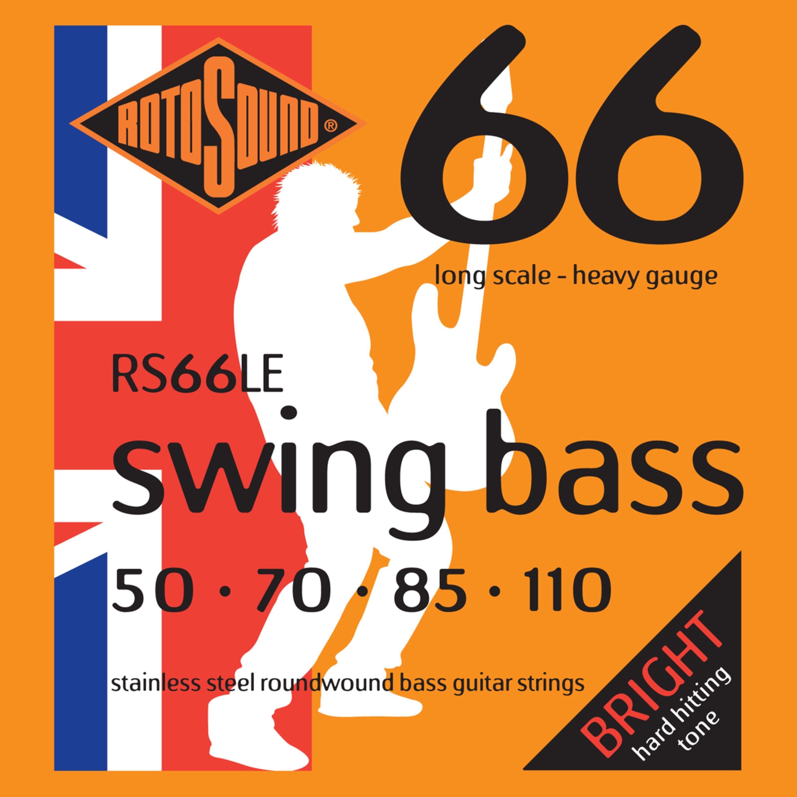 Rotosound Saiten, Bass Saiten RS66LE, 4er 50-110 Swing Bass 66, Stainless  Steel