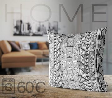 Kissenbezug, VOID (1 Stück), Sofa-Kissen afrikanisch nahtlos ornament abstrakt ethnisch tribal geometrisch modisch monochrom modern mexikanisch traditionell azteken navajo