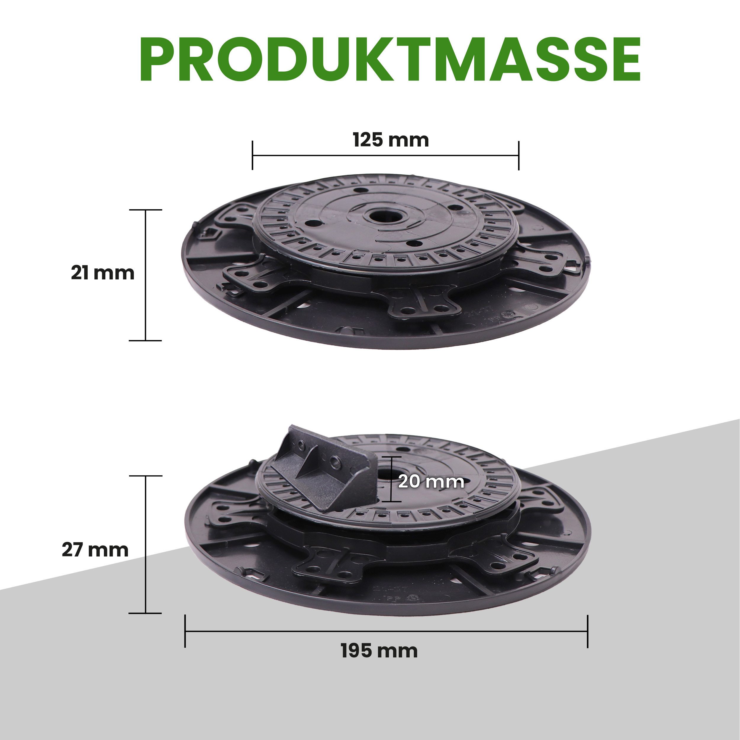 Gartenwelt Riegelsberger Stellfuß Balkenlager PRO für Holz Stelzlager Terrassenlager verstellbar