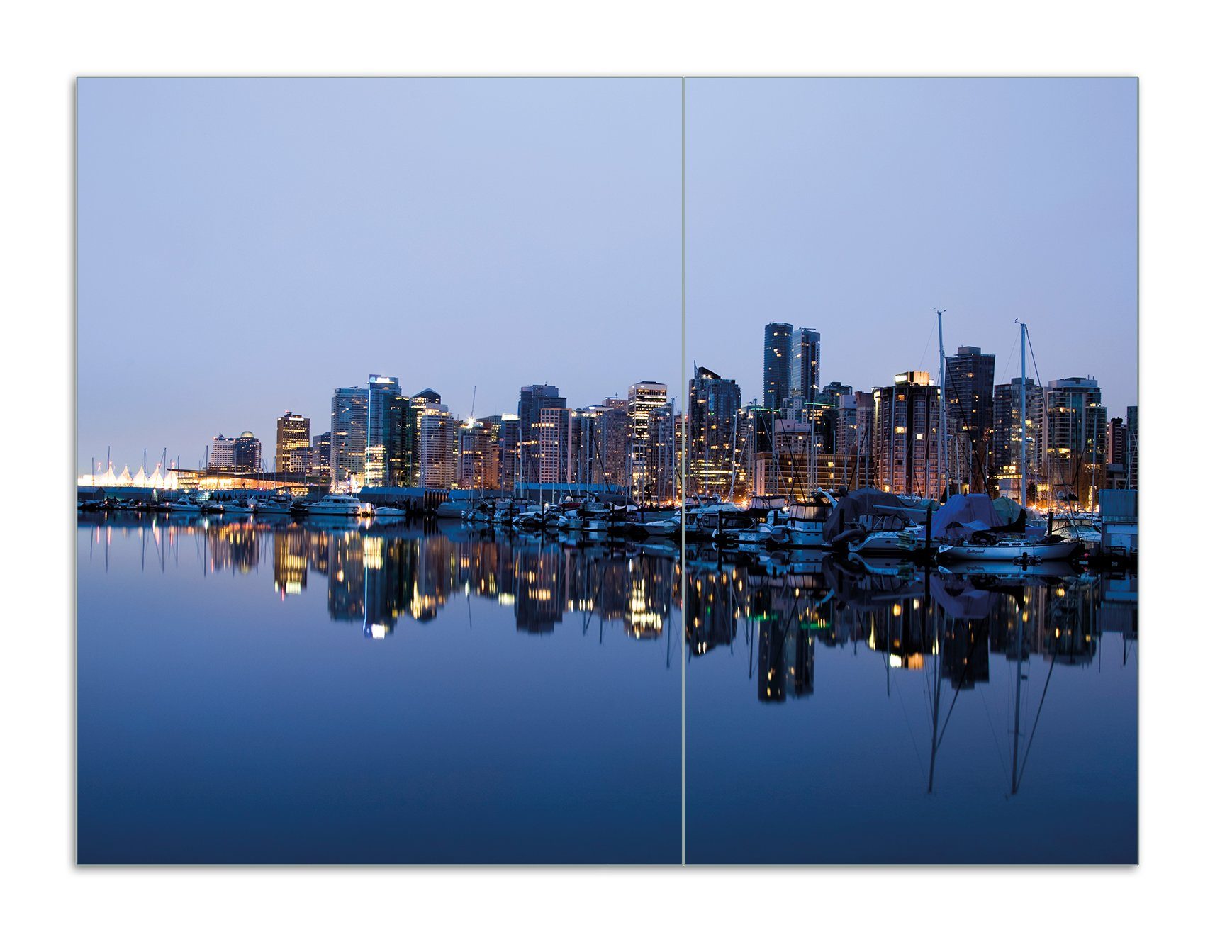 inkl. Noppen), von Skyline 5mm verschiedene Größen (Glasplatte, Herd-Abdeckplatte tlg., Wallario ESG-Sicherheitsglas, 2 Vancouver,