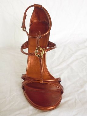 Gucci Damen Nappa Silk Sandals im Schone Rost und sehr Elegant Farbe High-Heel-Sandalette