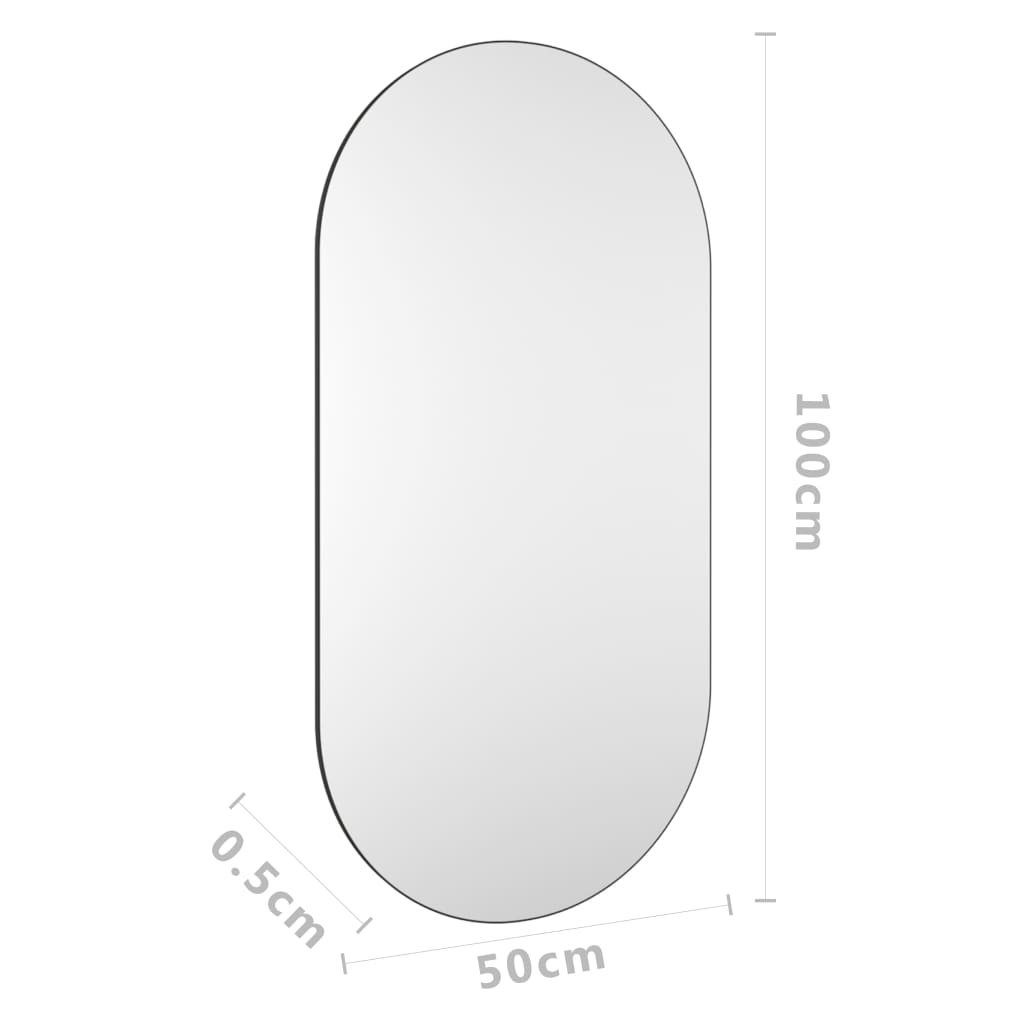 Dekoration cm Glas Spiegel oval Garderobenspiegel Wandspiegel 100x50 Spiegel vidaXL