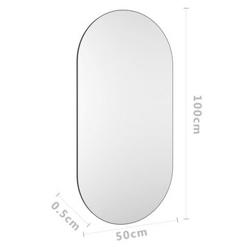 vidaXL Spiegel Wandspiegel Spiegel Dekoration Garderobenspiegel oval 100x50 cm Glas