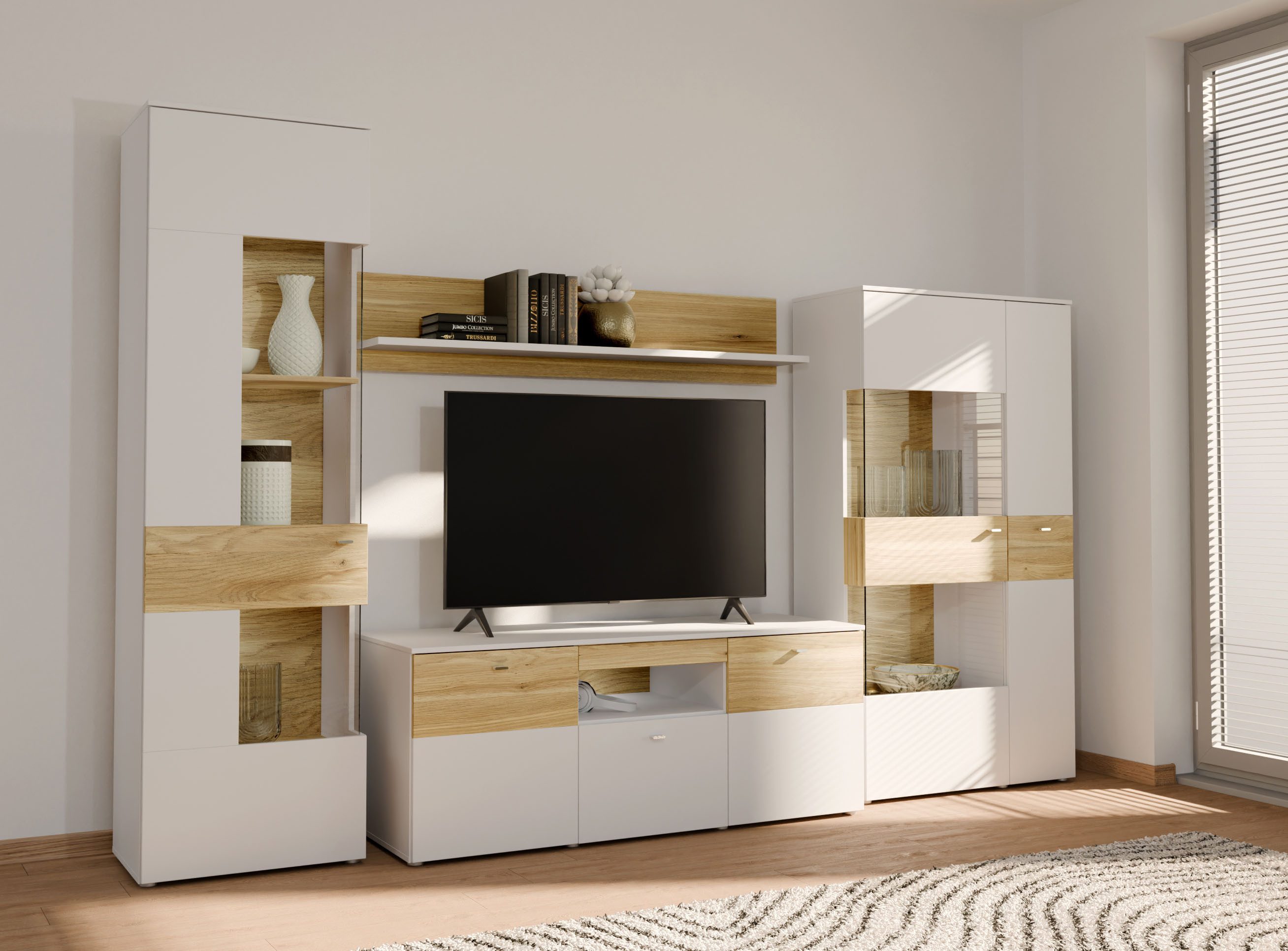 FORTE Lowboard "Como", TV-Board, LED Beleuchtung, Soft Close, Stauraum, 149 günstig online kaufen