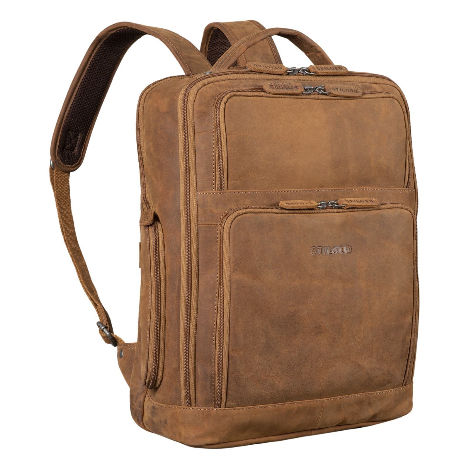 Notebook-Rucksack "Jayden" Business Rucksack Leder 15 16 17 Zoll Laptopfach Damen Herren