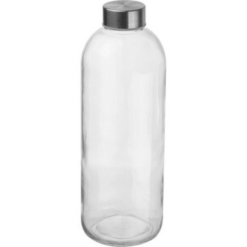 Livepac Office Trinkflasche Trinkflasche aus Glas mit Neoprensleeve / 1000ml / Neoprenfarbe: grau