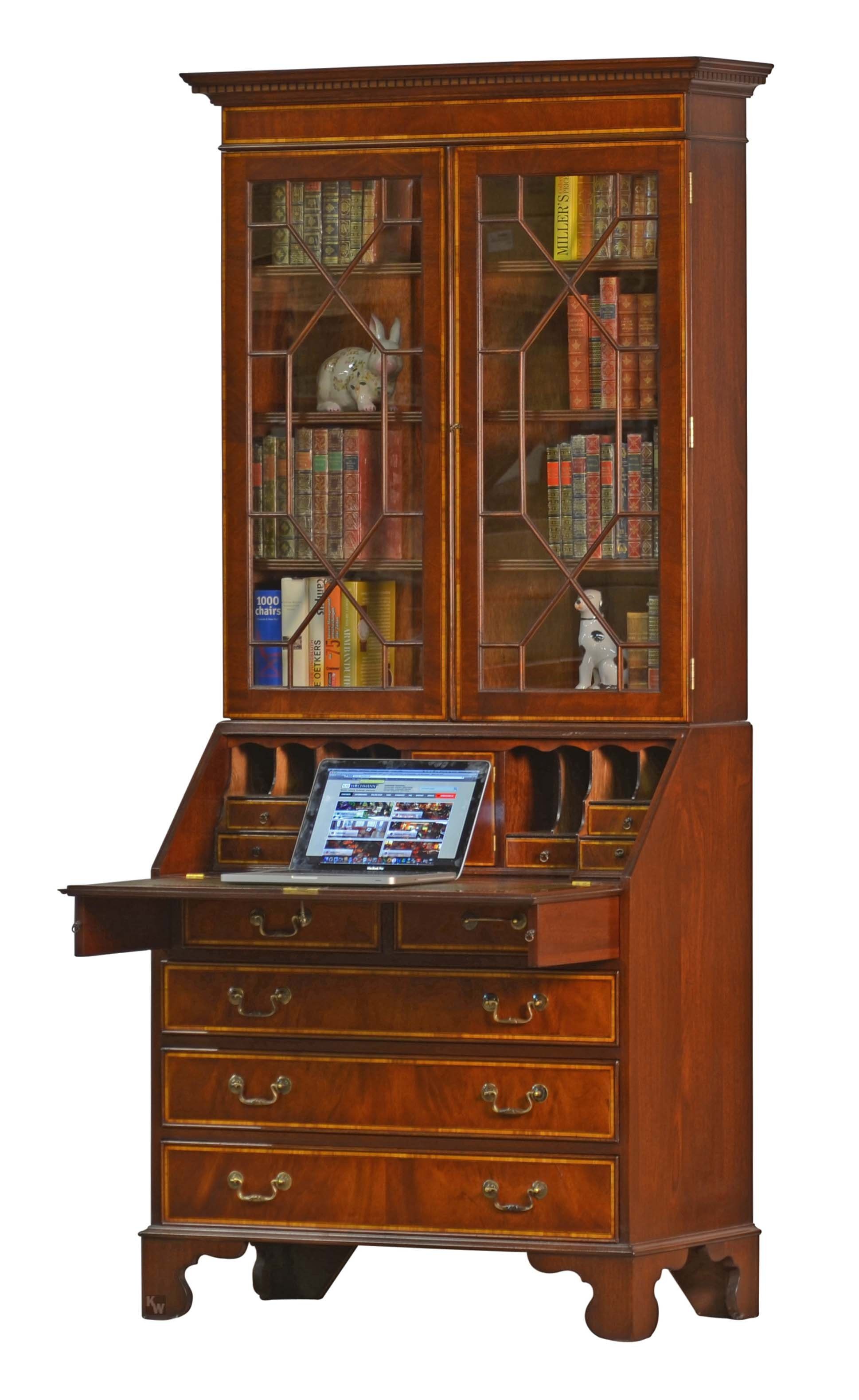 Kai Wiechmann Sekretär Aufsatzsekretär Schreibtisch mit Vitrine handmade in England