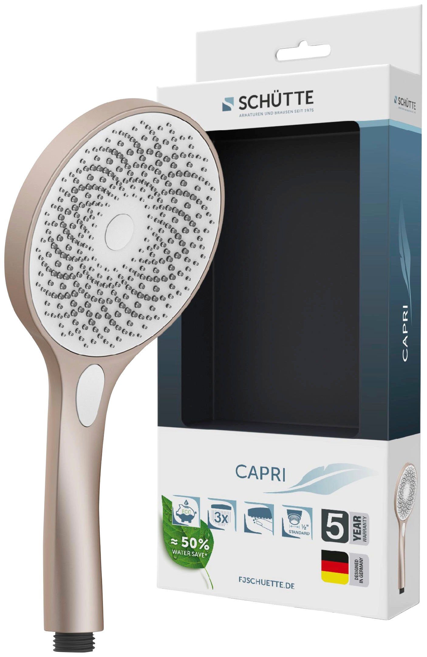 Schütte Handbrause CAPRI, Duschbrause, 3-fach verstellbar, günstig online kaufen