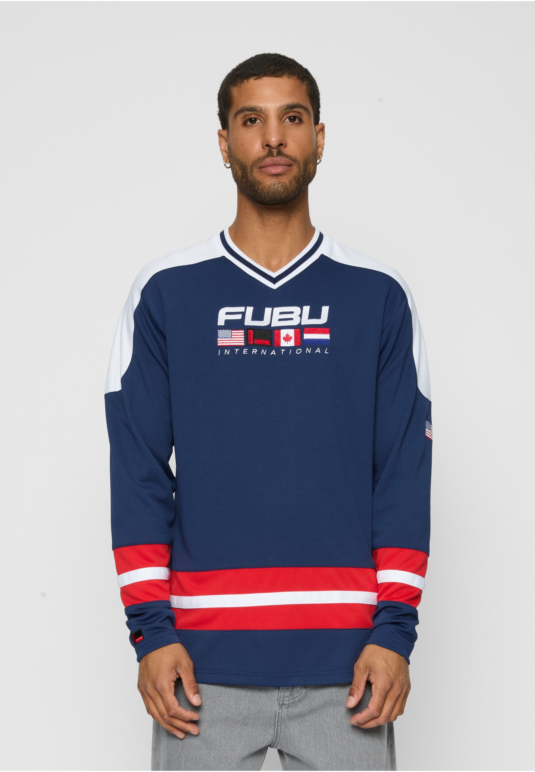 Fubu Longsleeve Fubu FBMQ22004NVY Fubu Corporate Hockey Jersey (1-tlg)