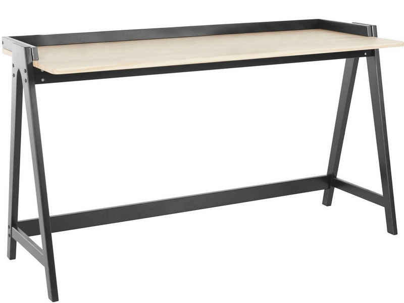 loft24 Schreibtisch Alvin, aus Kiefer Massivholz mit Kufengestell, Breite 120 cm