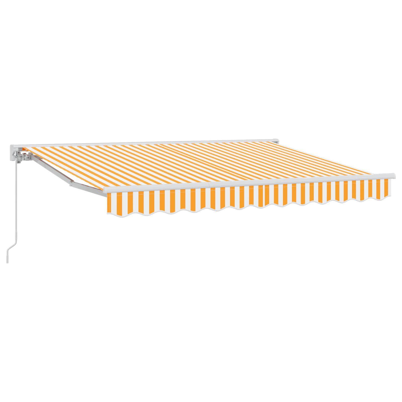Markise Manuell einziehbare Markise Orange 3,5 x 2,5 m