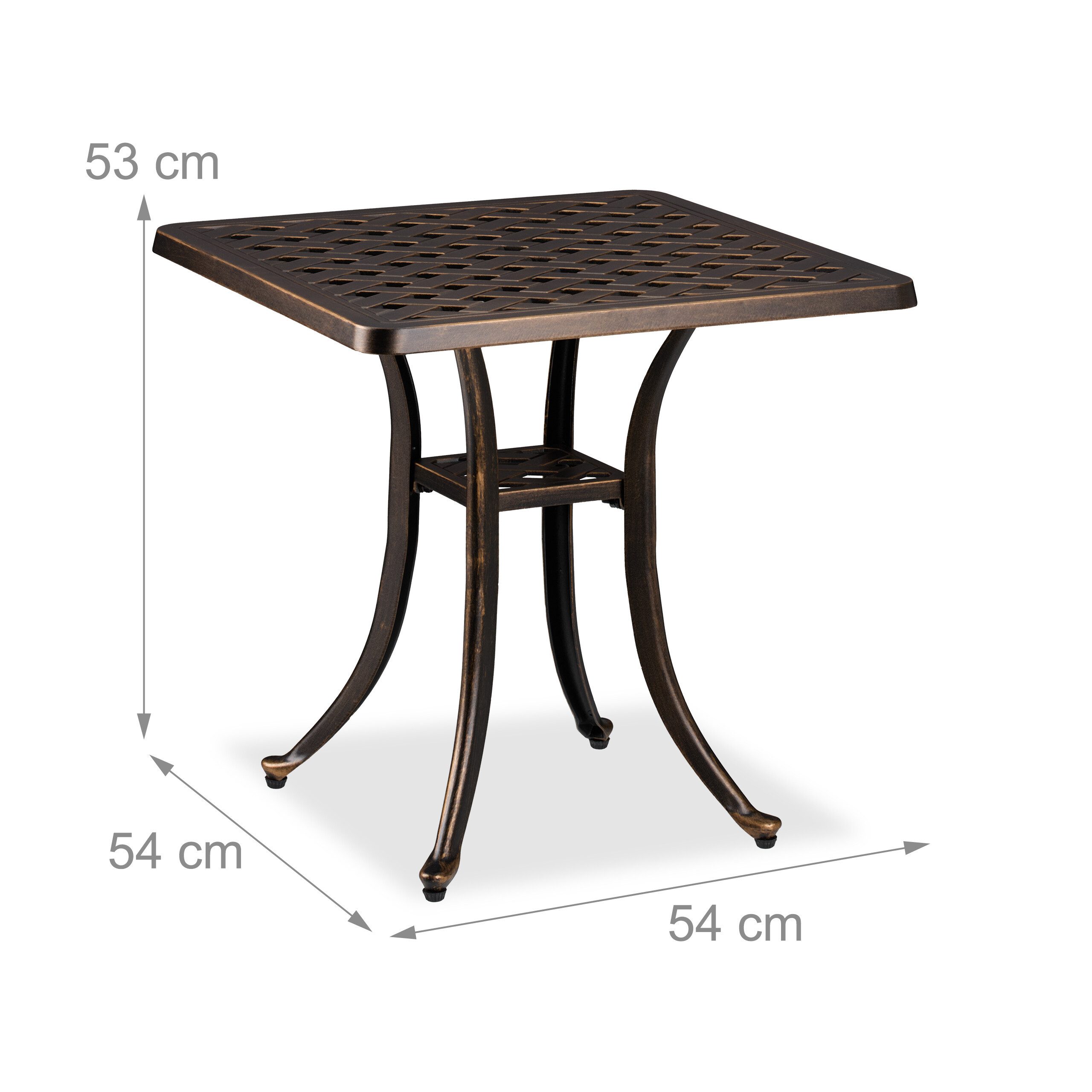 relaxdays Gartentisch Antiker Gartentisch Aluminium