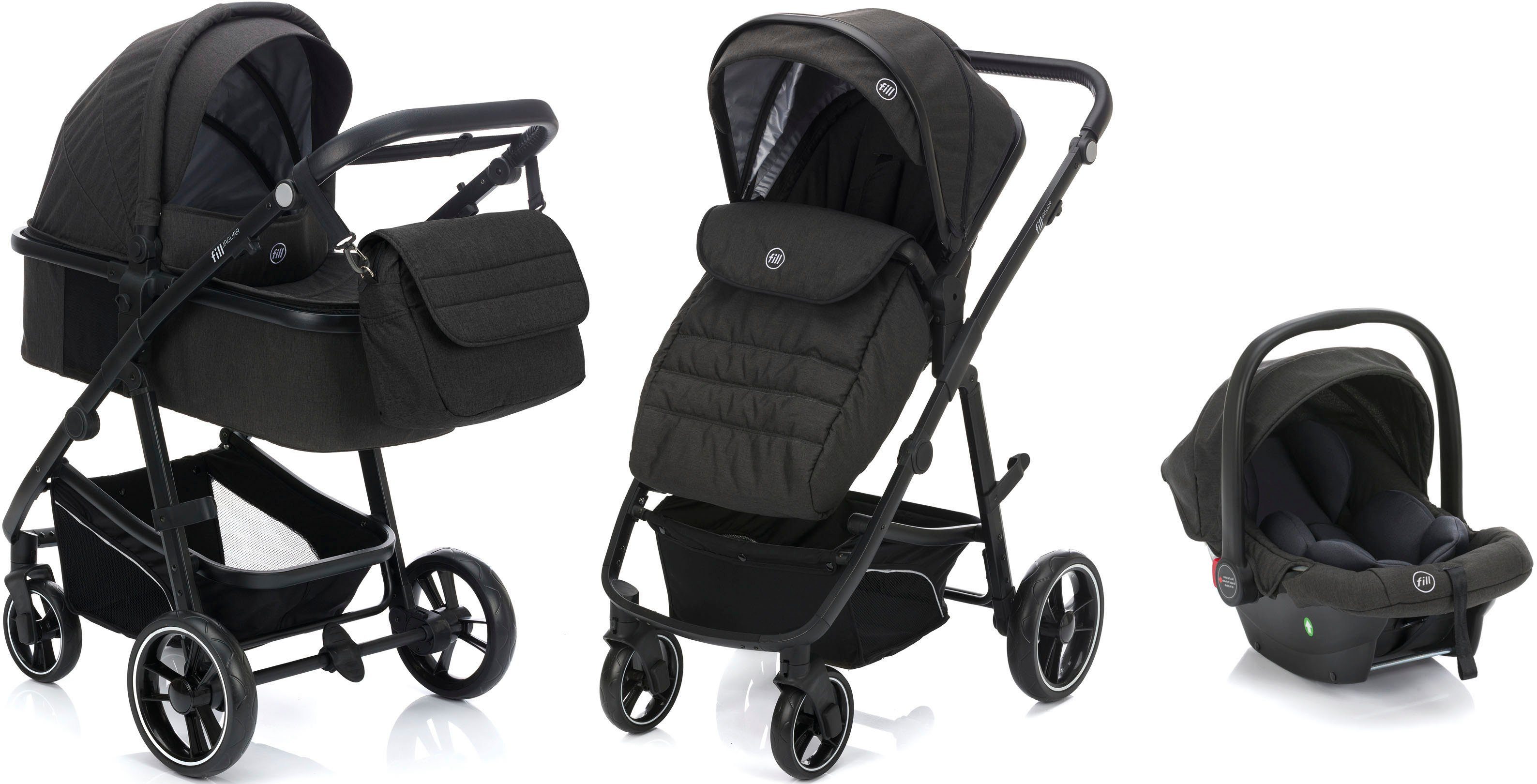 Fillikid Kombi-Kinderwagen Jaguar, (Set, 9-tlg)