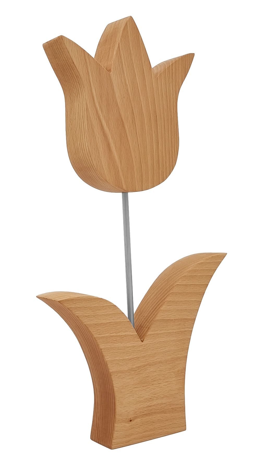 Dekoobjekt Echtholzblume Holztulpen Buche Holzdekoration Blume