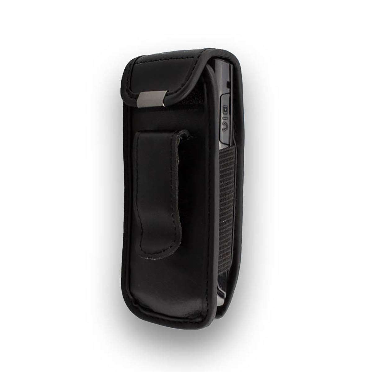 Handytasche Ledertasche für Samsung GT-E1170, mit Gürtelclip schwarz, Echtleder