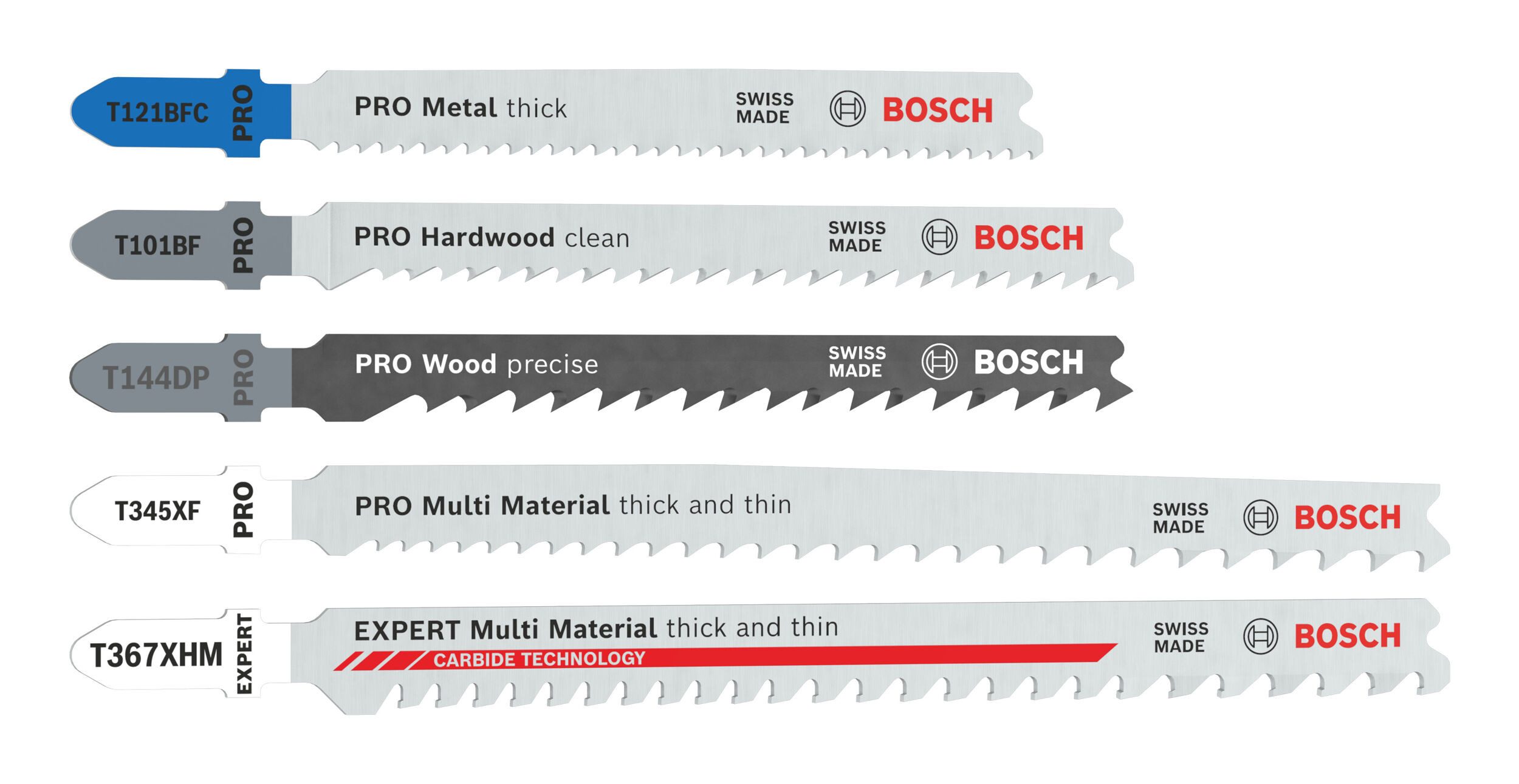 BOSCH Stichsägeblatt (15 Teile), Holz und Metall Universal-Set, 15-teilig
