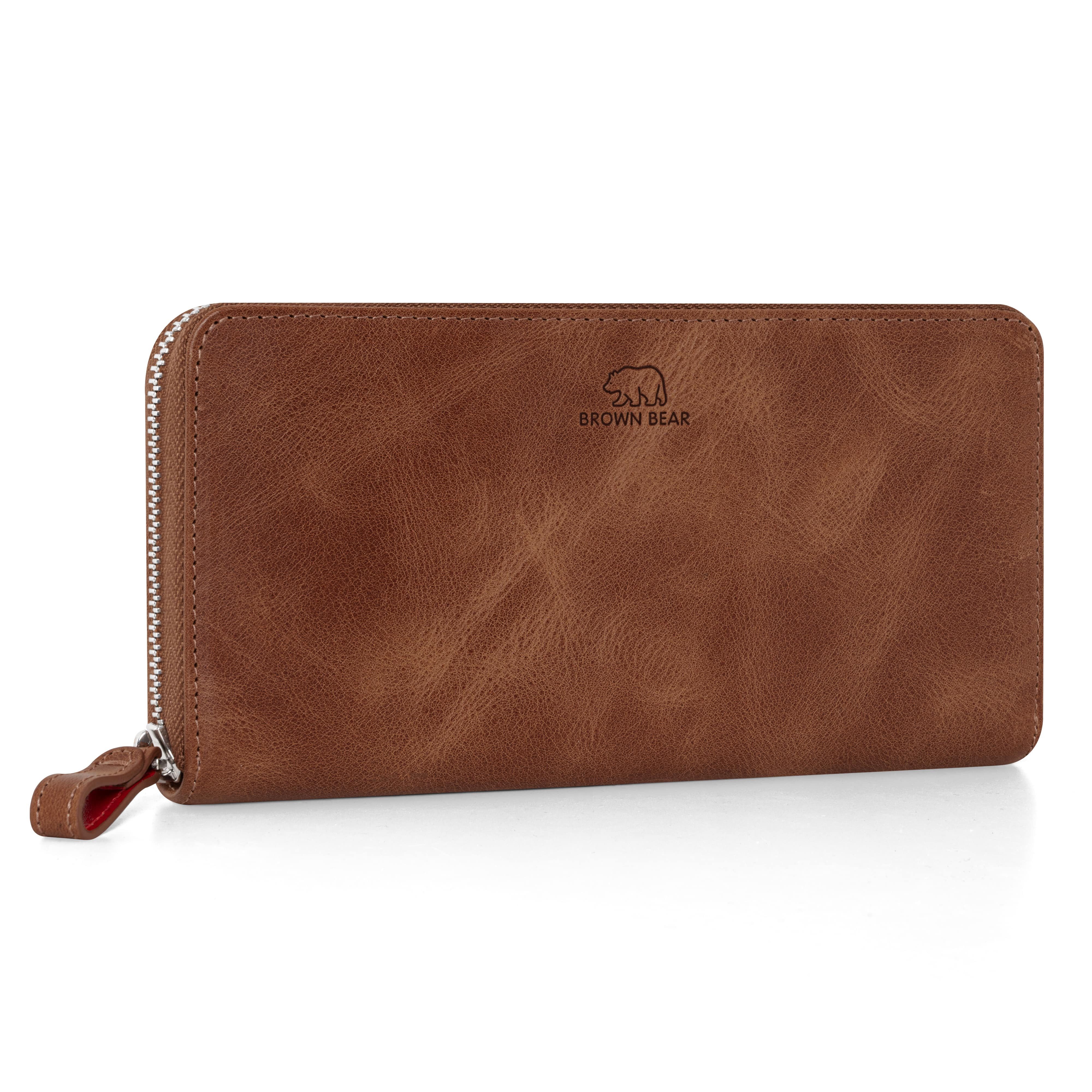 Brown Bear Geldbörse Conny aus Echtleder mit umlaufendem Reißverschluss, mi günstig online kaufen