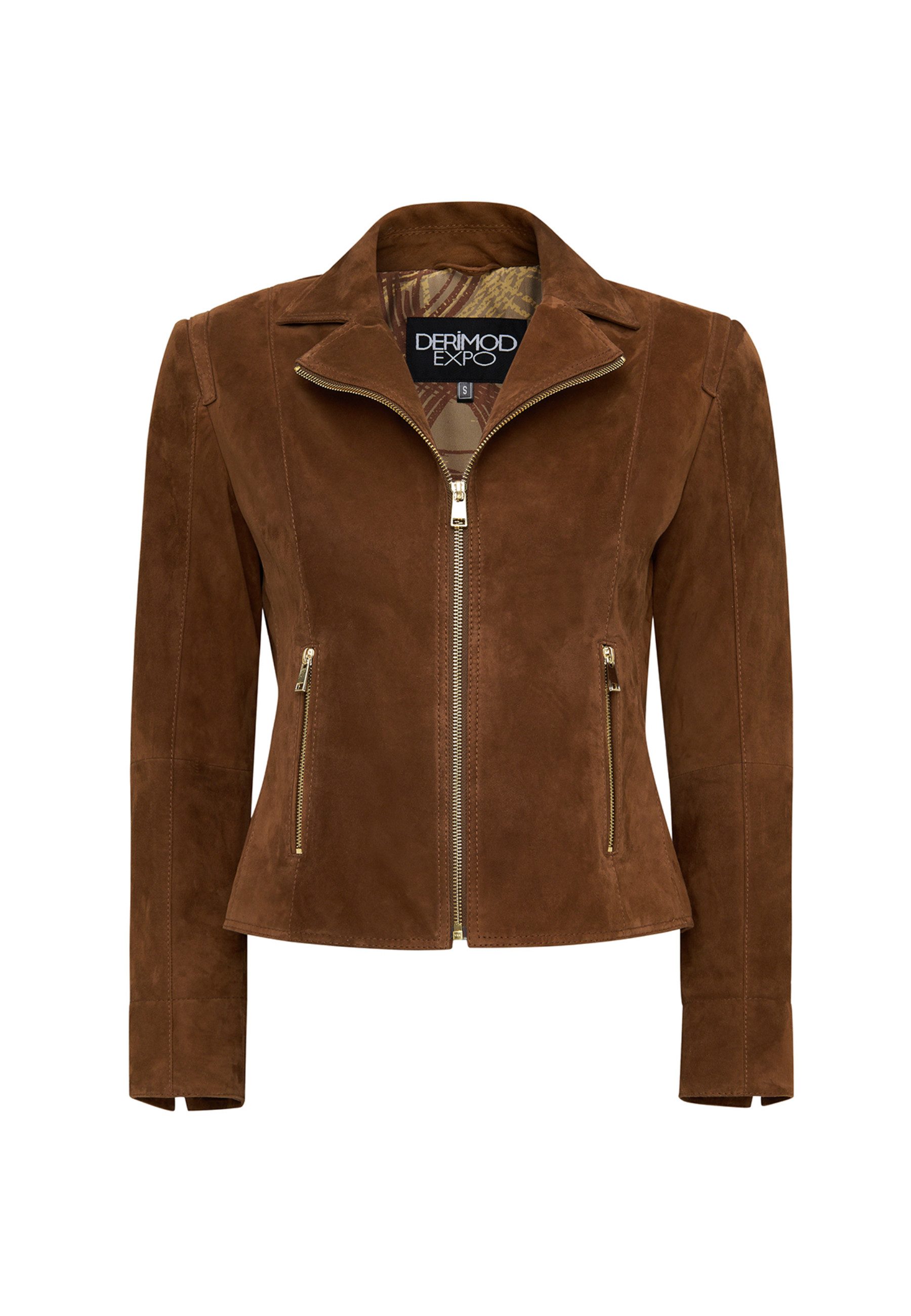 Derimod Lederjacke Lara Kurz-Wildlederjacke