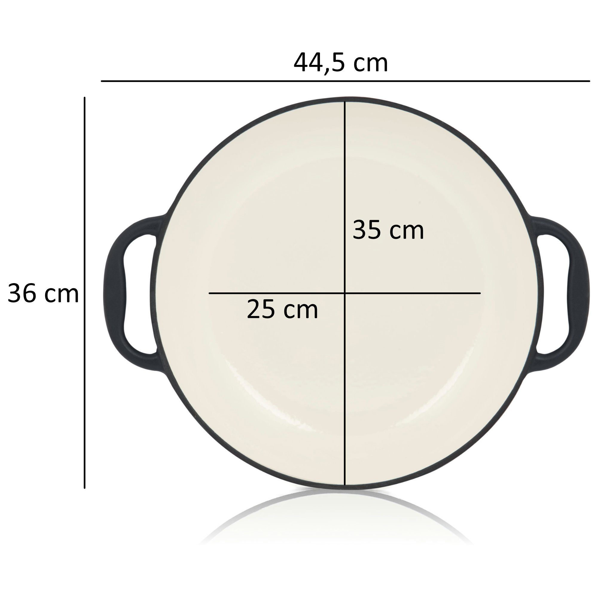 Mahlzeit Paellapfanne Paella Pfanne, Ø 35 cm, Blue Berry, 2 Griffe, Gusseisen emailliert, Gusseisen