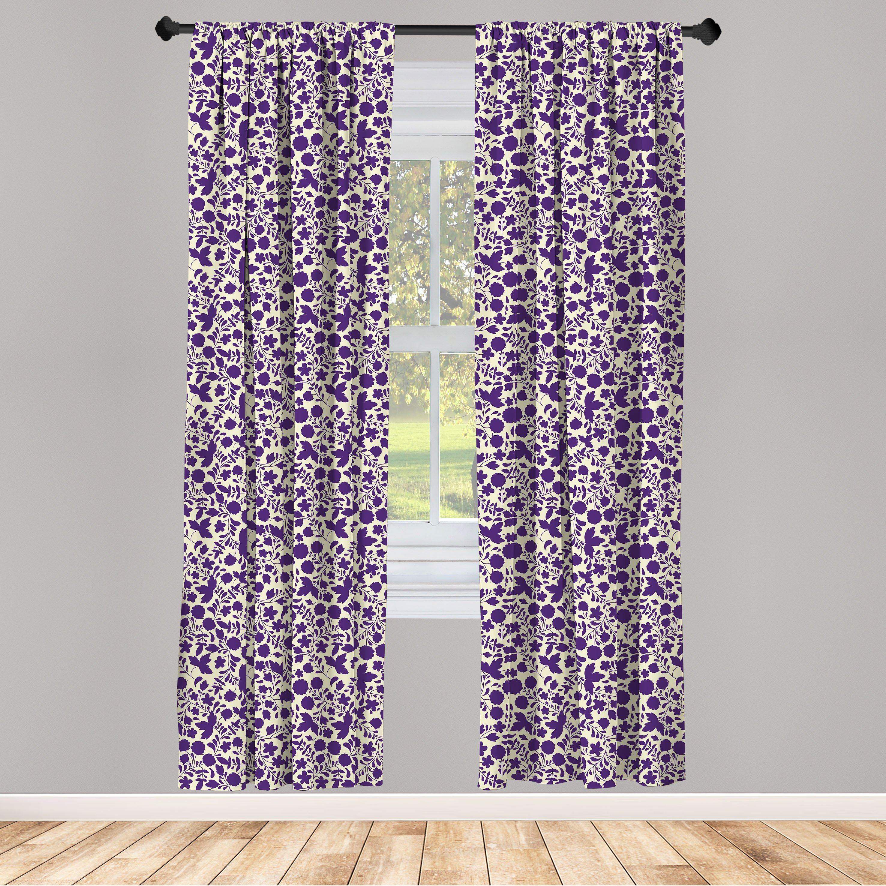 Gardine Vorhang für Wohnzimmer Schlafzimmer Dekor, Abakuhaus, Microfaser, Botanisch Himbeeren Blumen-Tropfen