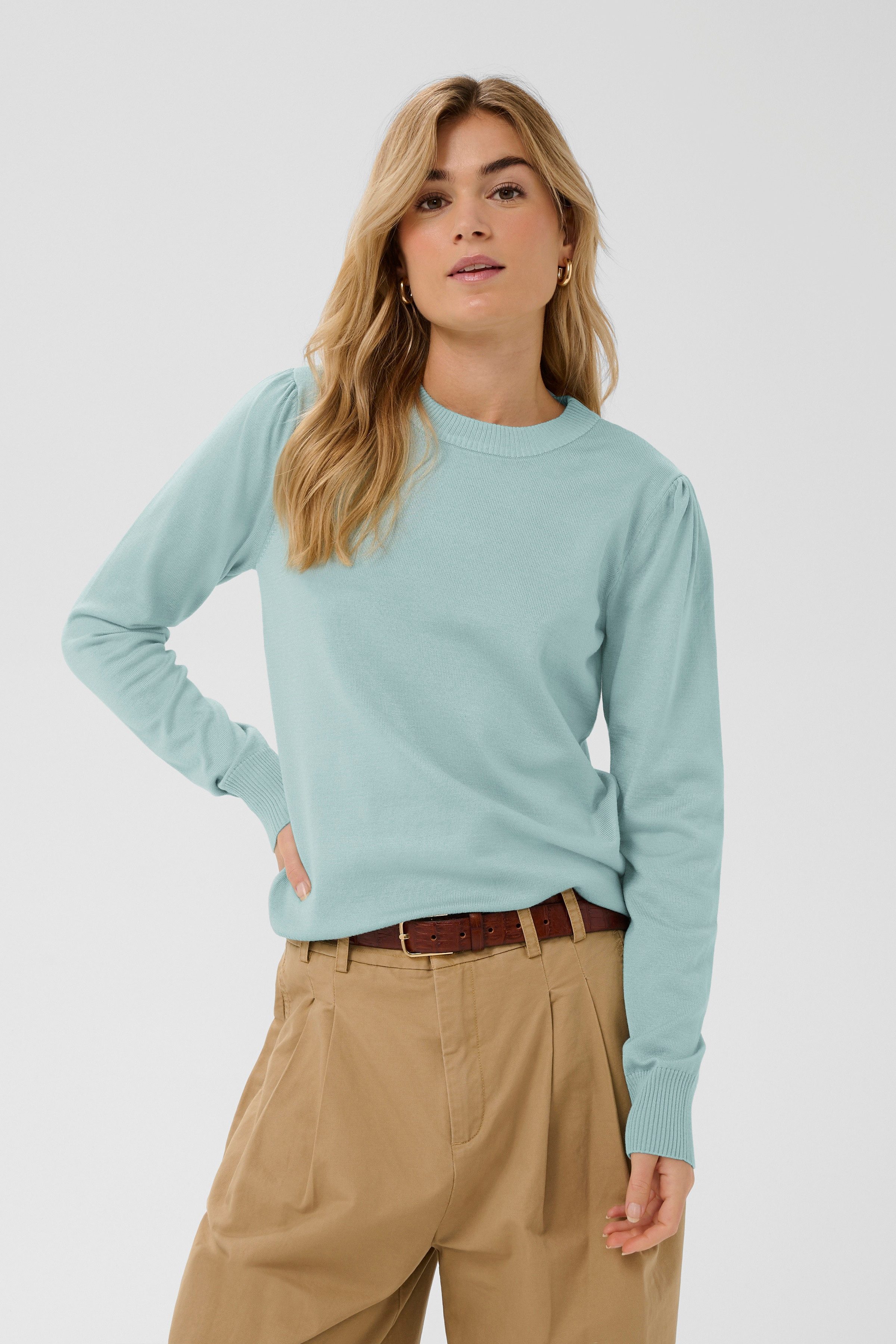 Saint Tropez Rundhalspullover MilaSZ Viskosemischung, Regular fit