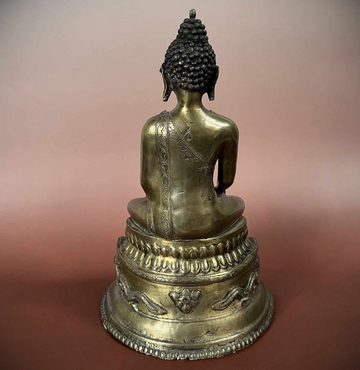 Asien LifeStyle Buddhafigur Buddha Figur Bronze Indien Skulptur Sammlerstück