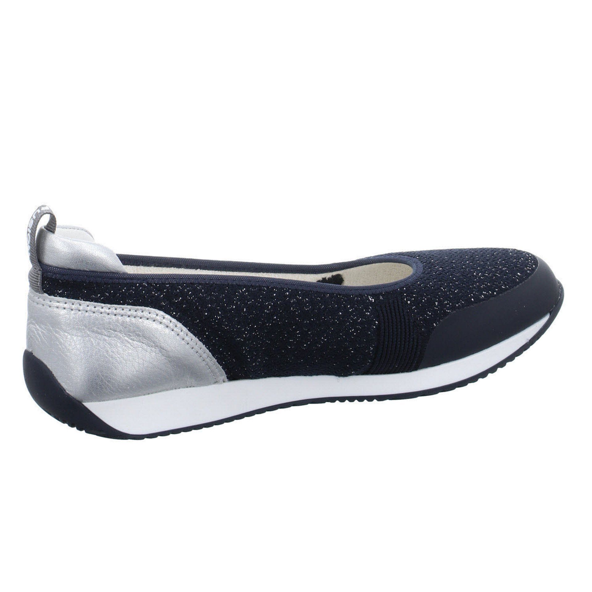 Ara Ballerina Ballerina Porto Leder-/Textilkombination Fusion Kombi sonst Ballerinas 4 Schuhe blau