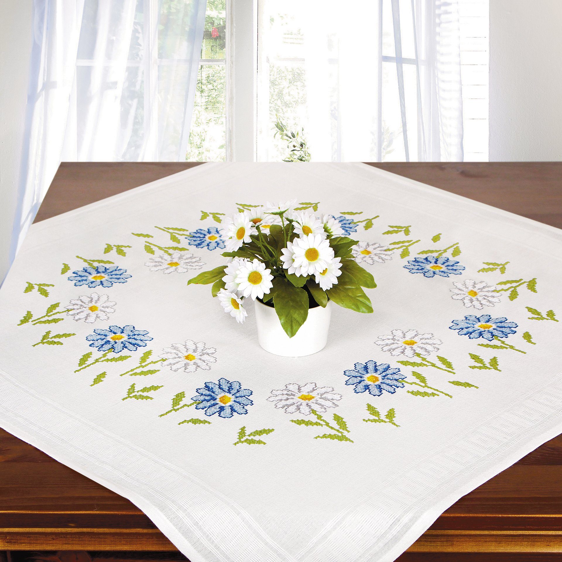 Delindo Lifestyle Kreativset Handarbeits-Stickpackung - Sticken im Kreuzstich - neutrale Motive, Sticktechnik: Kreuzstich