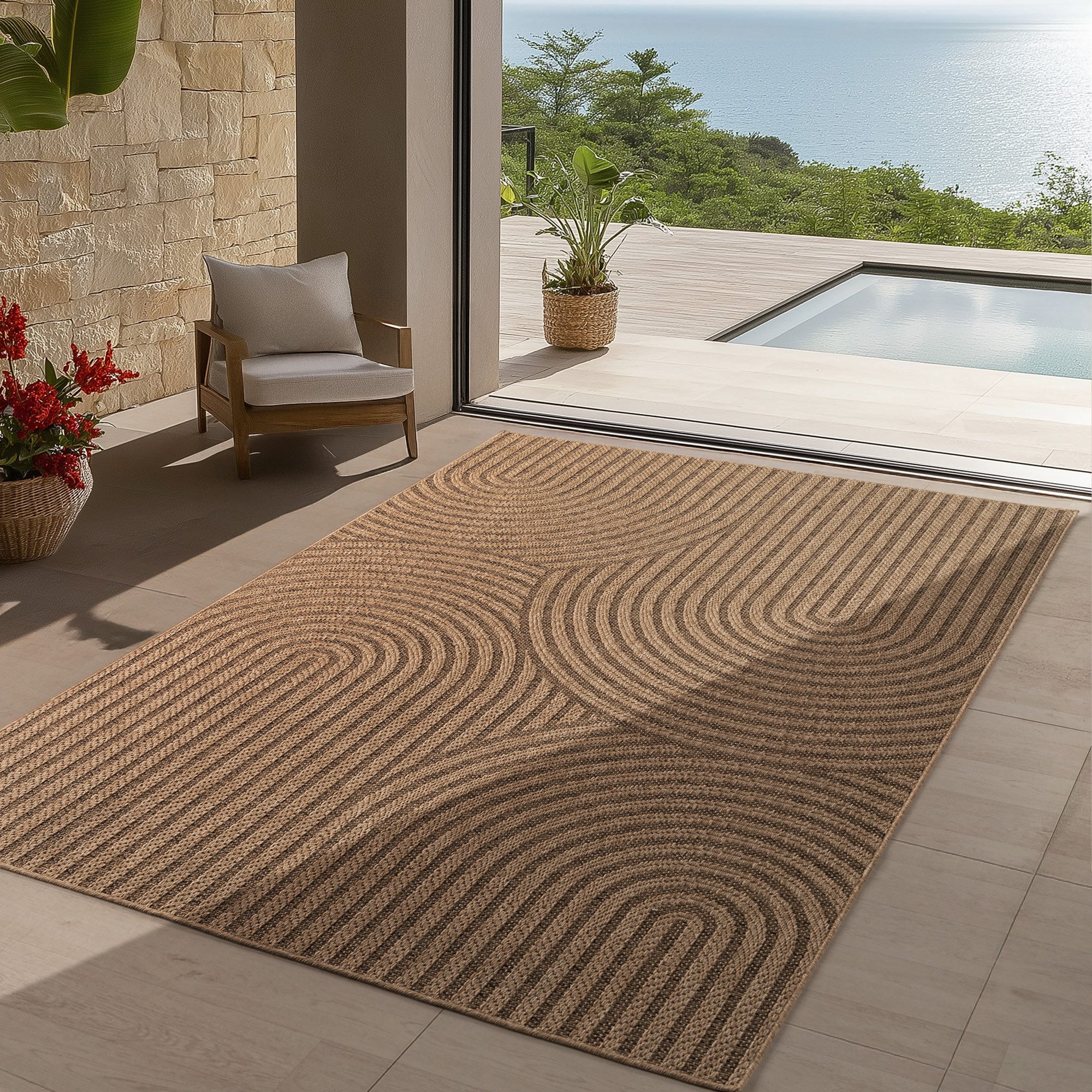 Teppium Teppich Natürlicher Jute-Optik Outdoor-Stil, Rechteckig, günstig online kaufen