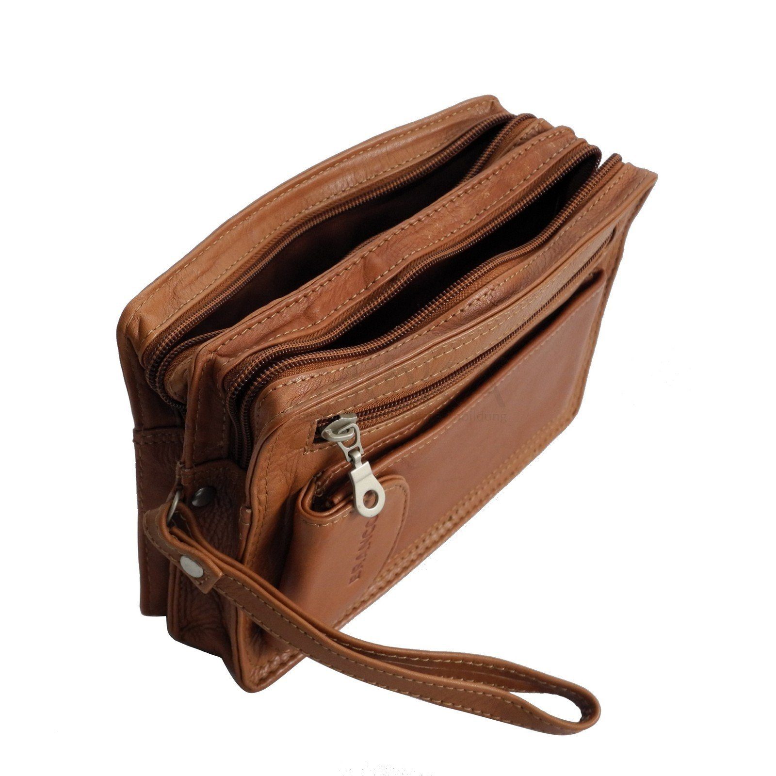 Tan Herren - Herrentasche BRANCO Handgelenktasche Leder Handgelenktasche Handtasche Branco edle