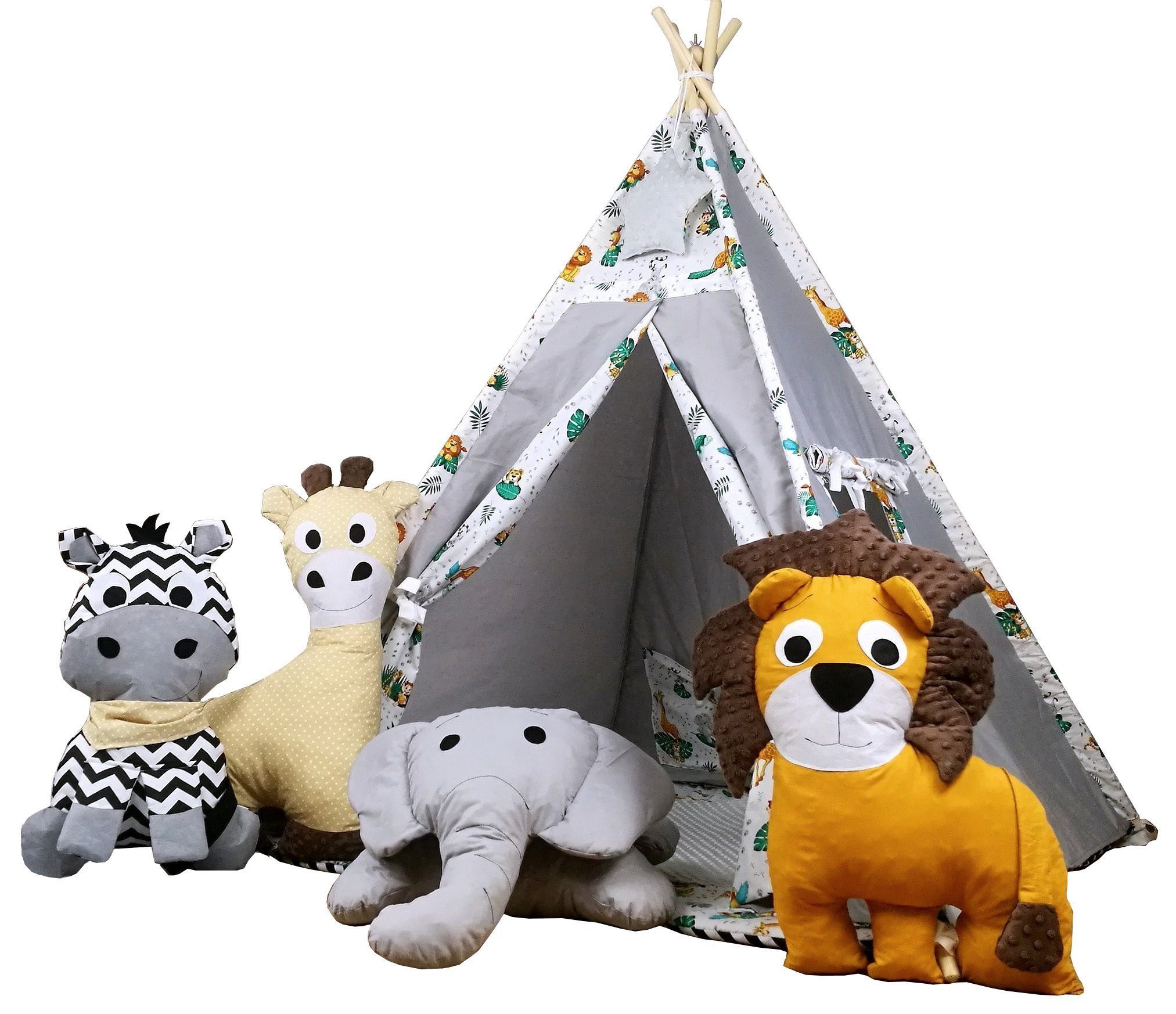 Pamek Spielzelt Tipi Jungel, Kinderzelt, Teepee, günstig online kaufen