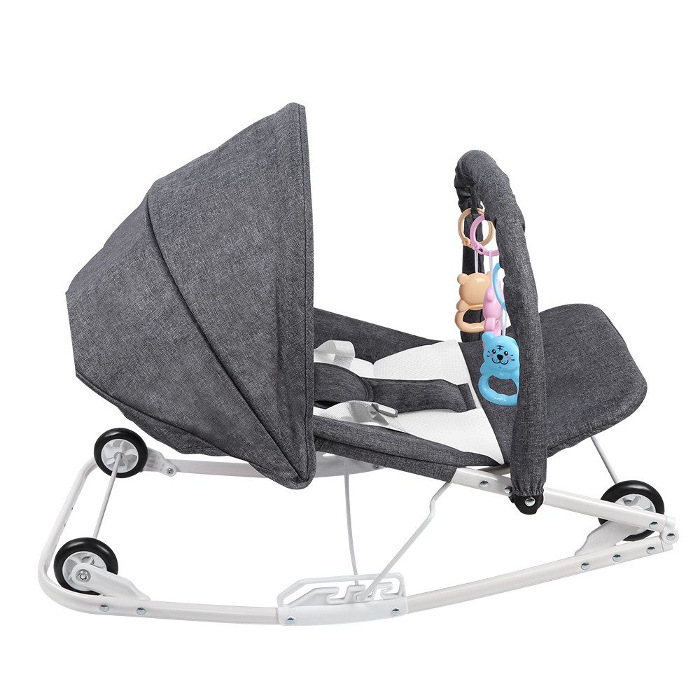 JEOBEST Babywippe 2 in 1 Kinderwagen Babyliege mit Spielbügel, Anti-Rutsch-Elemente, ab der Geburt bis 9kg – Bild 2 von 5