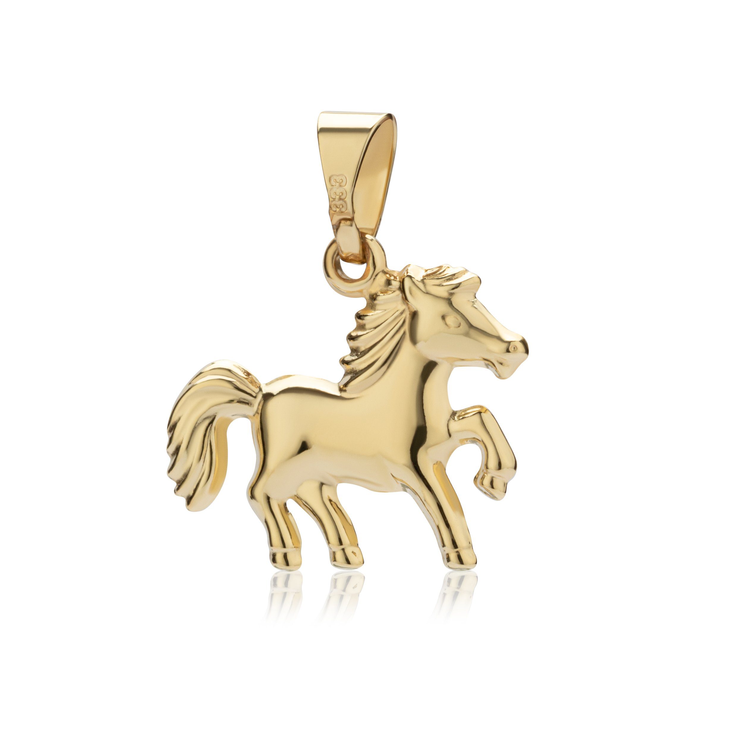 Kettenanhänger Pferd Gold Gelb 333 NKlaus laufendes klein Kettenanhänger
