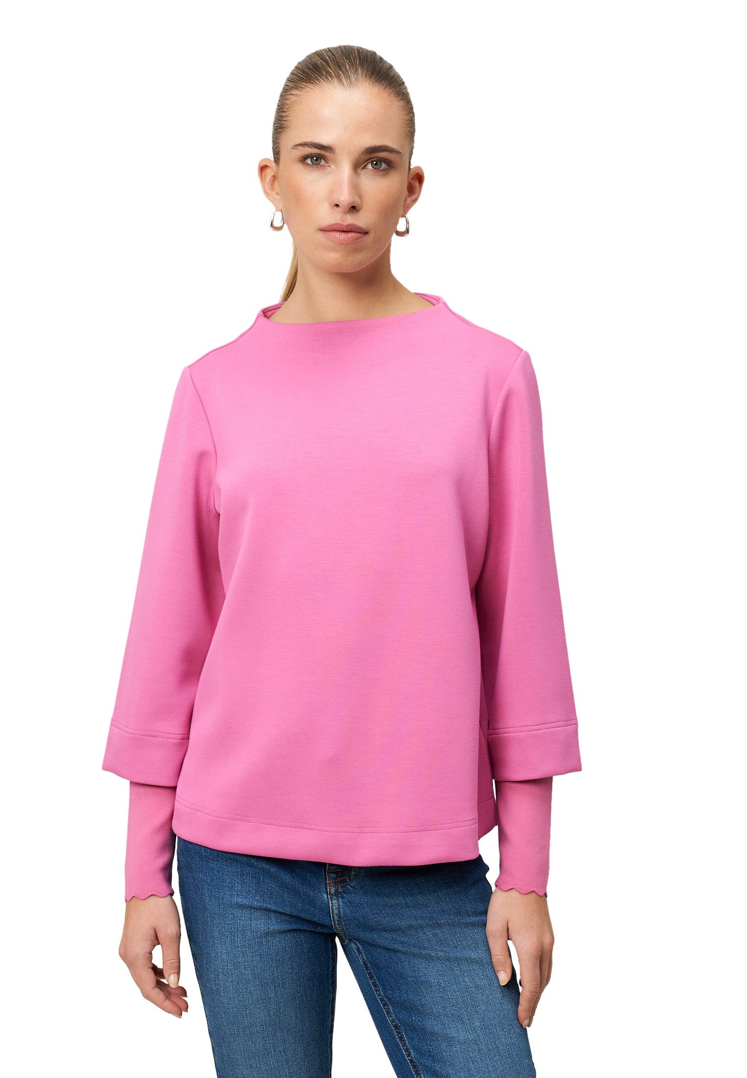 Zero Sweatshirt Damen mit weiten Ärmeln Plain/ohne Details