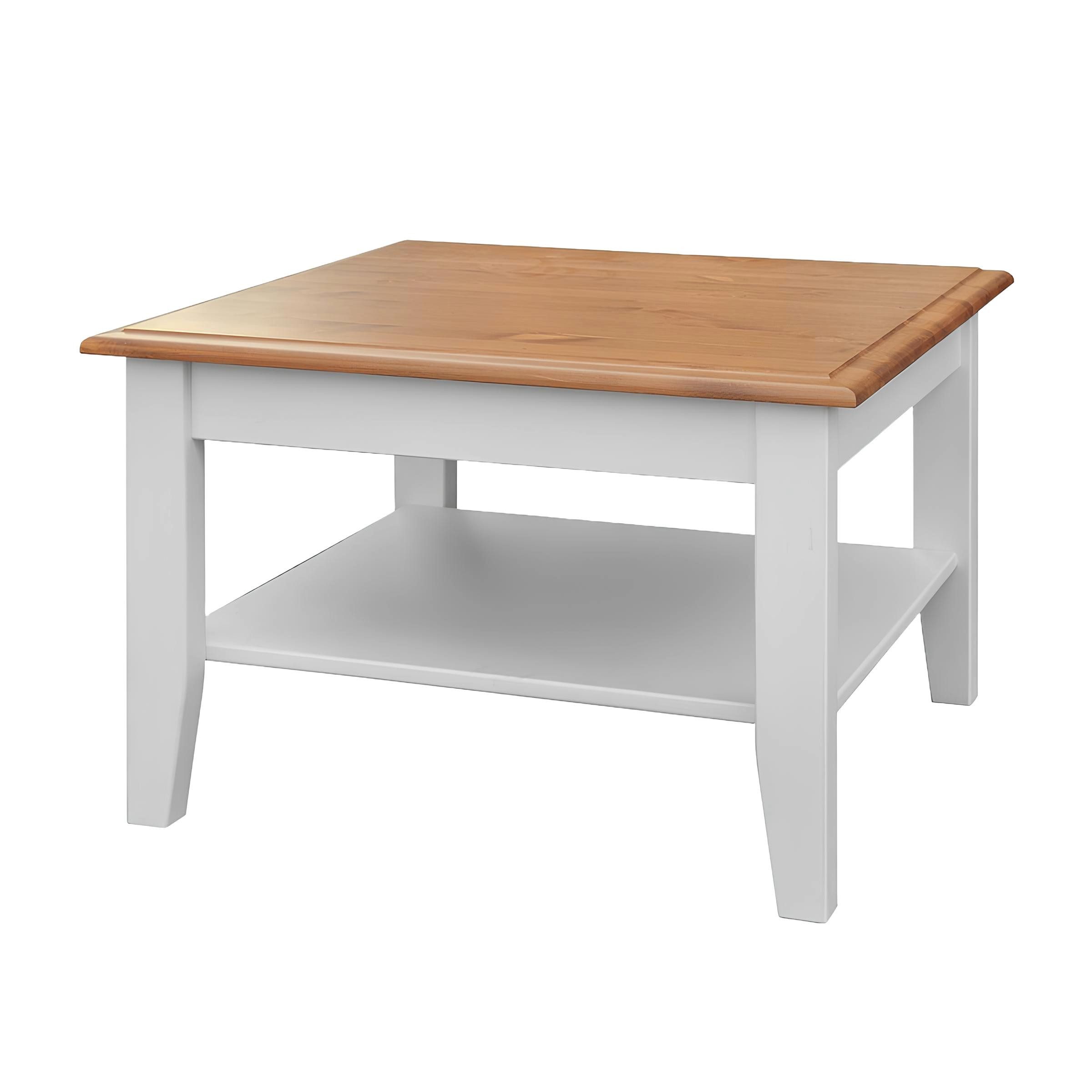 Xlmoebel Couchtisch Edler Beistelltisch aus Holz im Landhaus-Stil für das Wohnzimmer (Couchtisch), Hergestellt in Europa