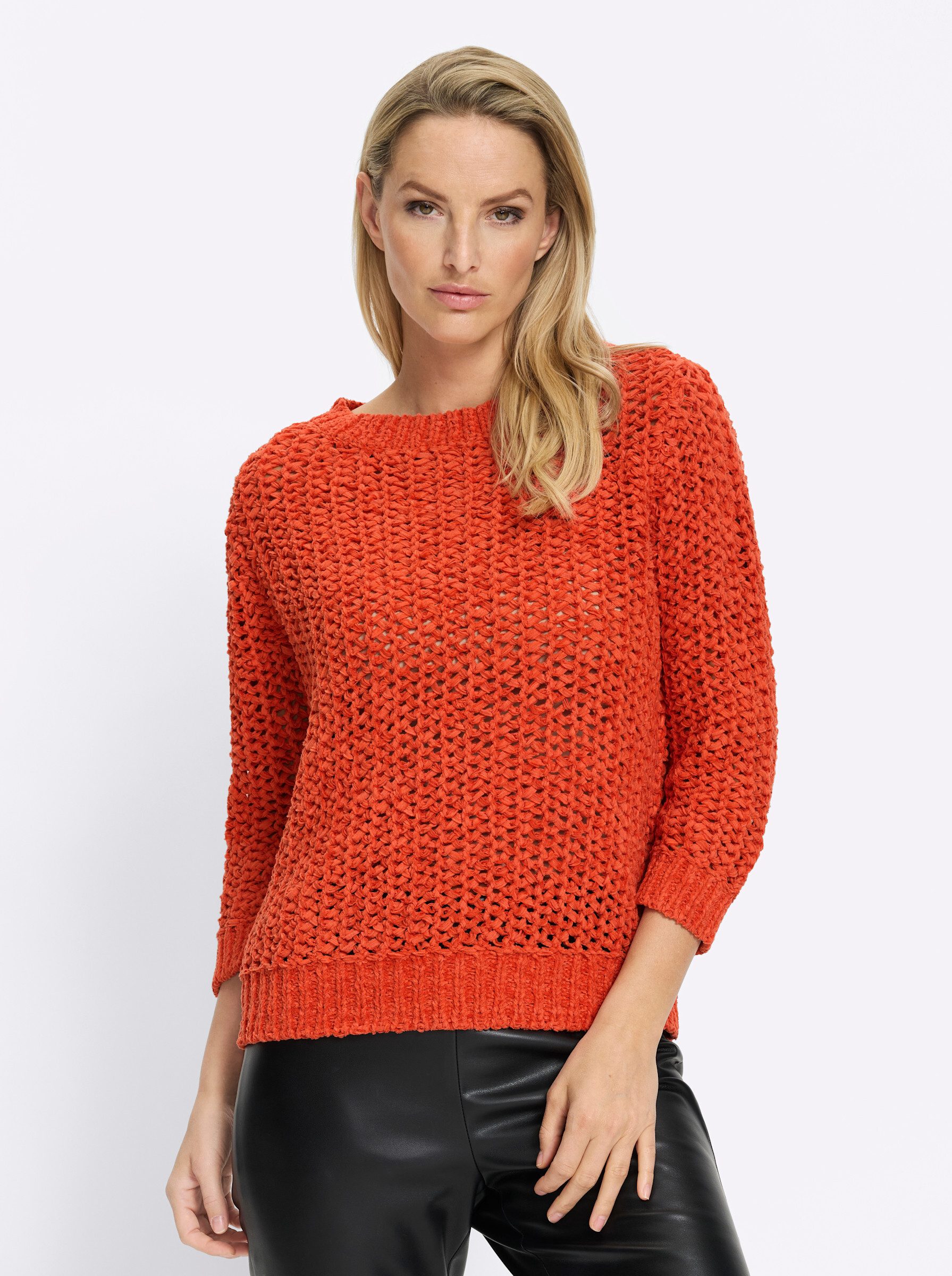heine Strickpullover Pullover 3/4-Arm Häkeloptik günstig online kaufen