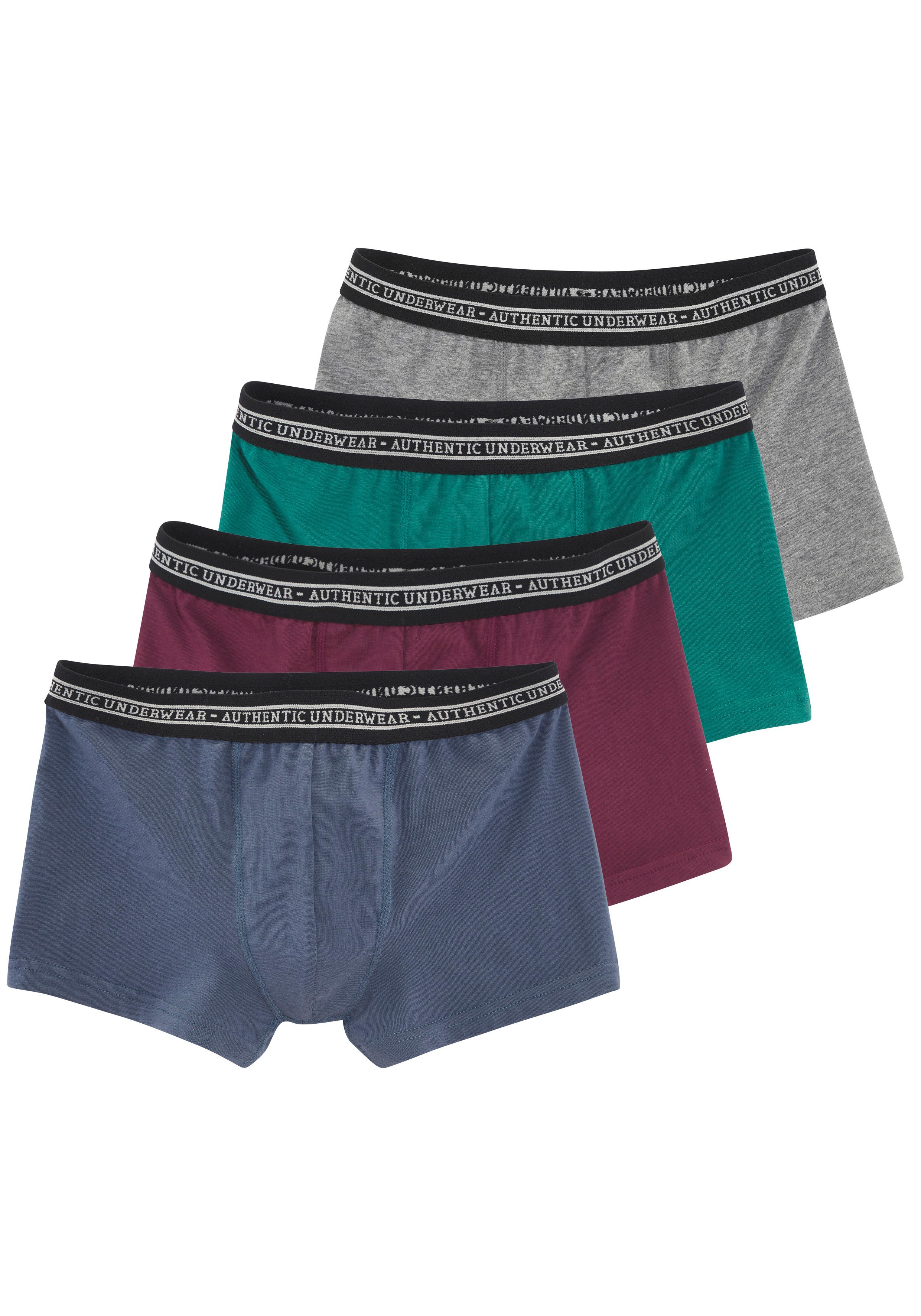 AUTHENTIC LE JOGGER Boxer Boxershorts für Jungen (Packung, 4-St) in klassischer Passform mit Webbund