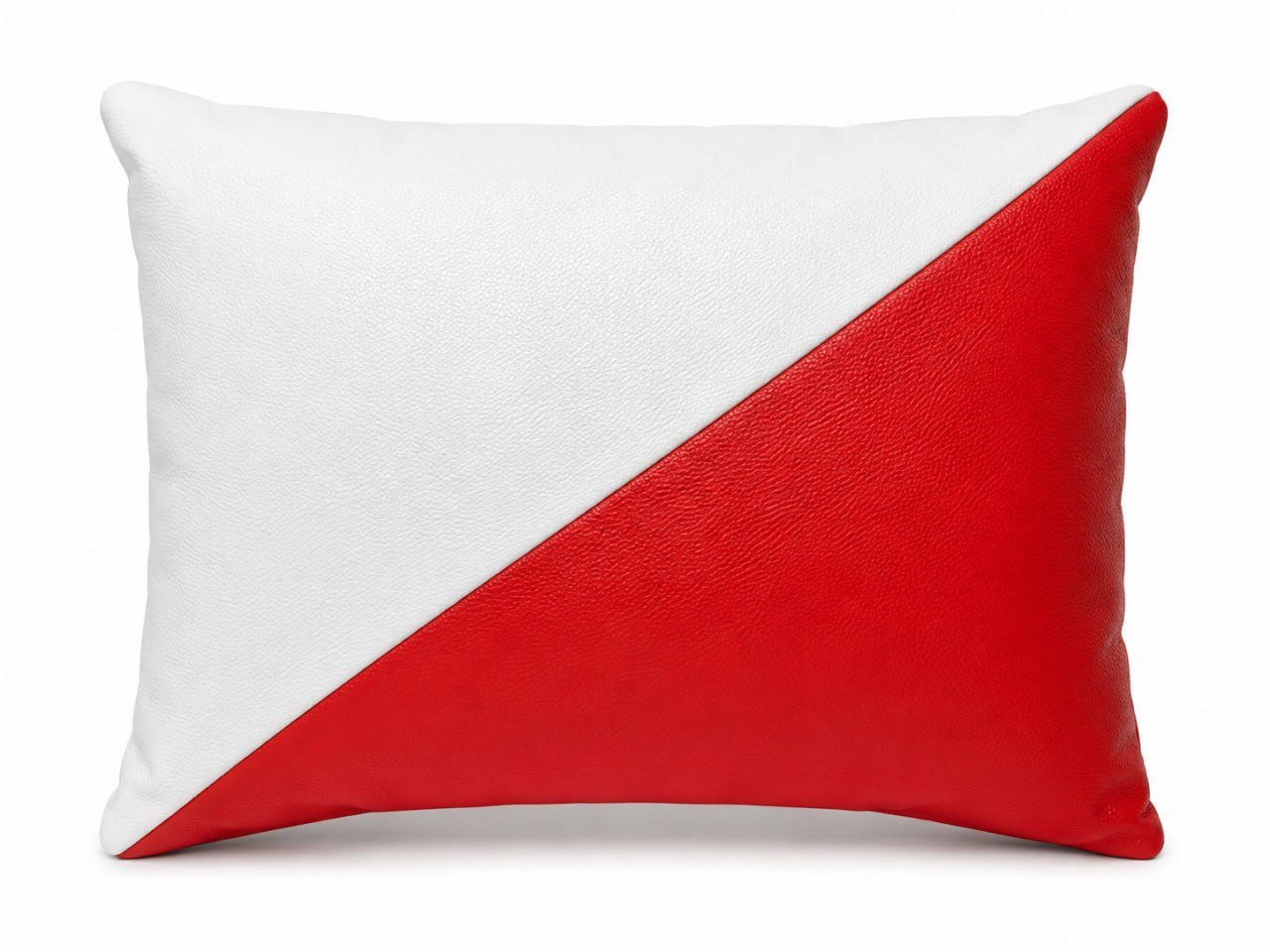 Xlmoebel Dekokissen Elegante Kissen mit Rot-Weiß Diagonal Design Sofort