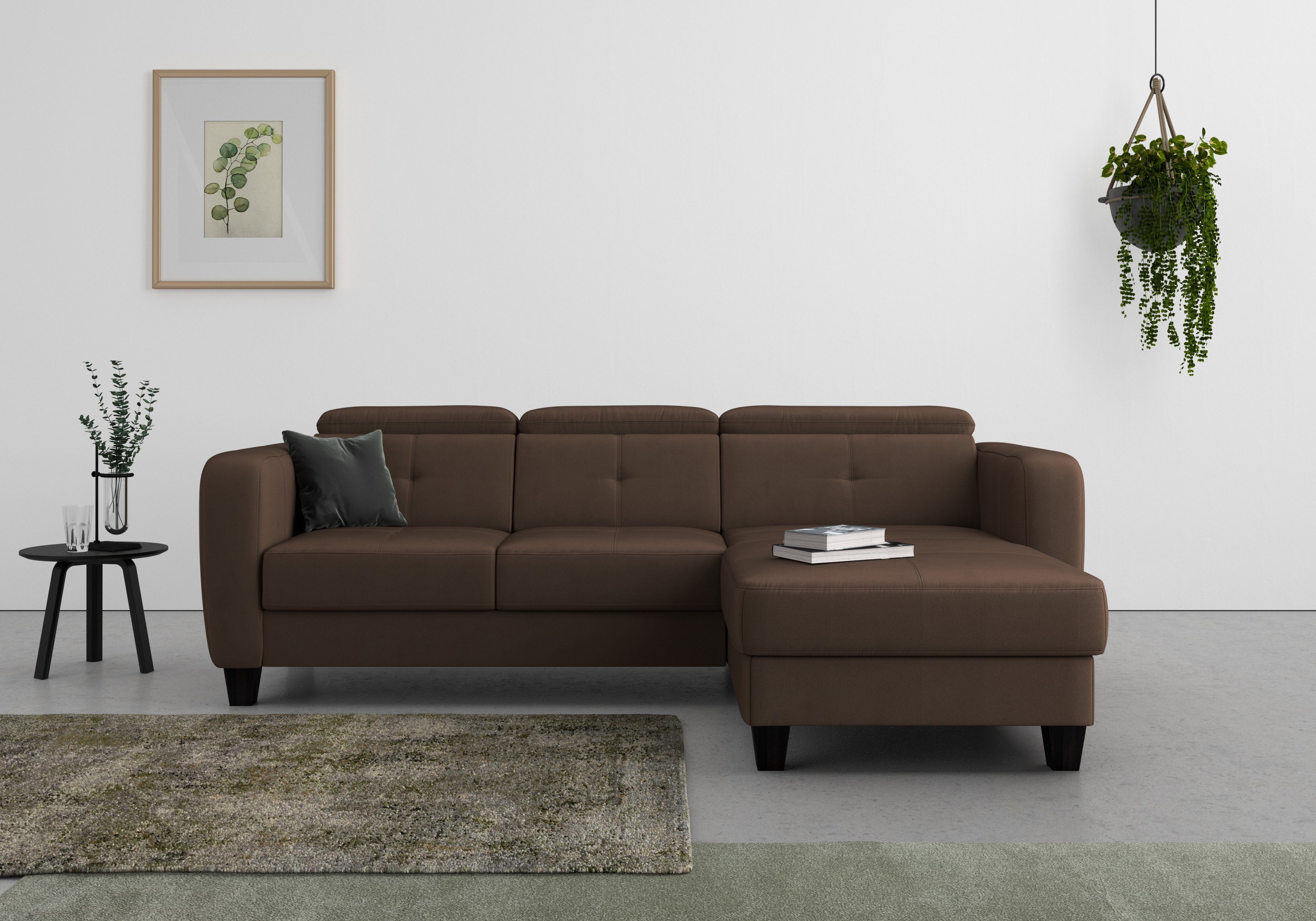 Ecksofa sit&more und inklusive Belluci, mit Bettfunktion Bettkasten Federkern, wahlweise