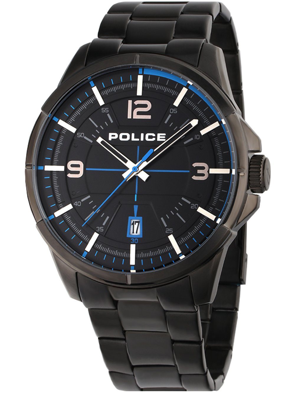 Quarzuhr Police PEWJH2007040 Herrenuhr 48mm 3ATM Police PEWJH2007040 Herrenuhr 48mm 3ATM