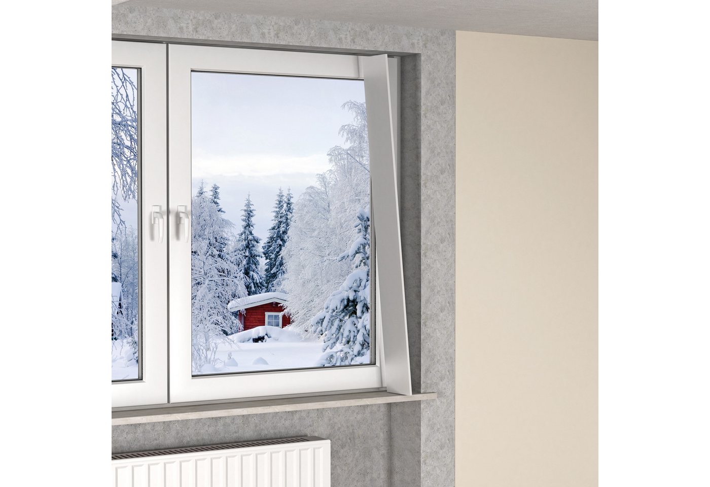 Thumbnail - Climapor Styroporplatte Climapor Dämmplatte Fensterlaibung/Rollladenkasten 124 x 27 cm x 9 mm