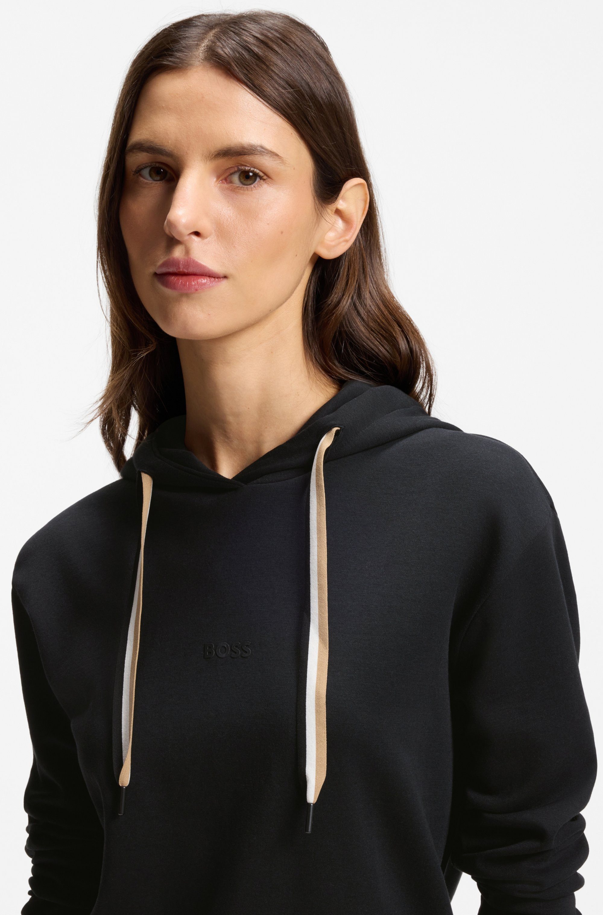 BOSS Hoodie CP Stripe Hoodie mit kontrastfarbener Kordel